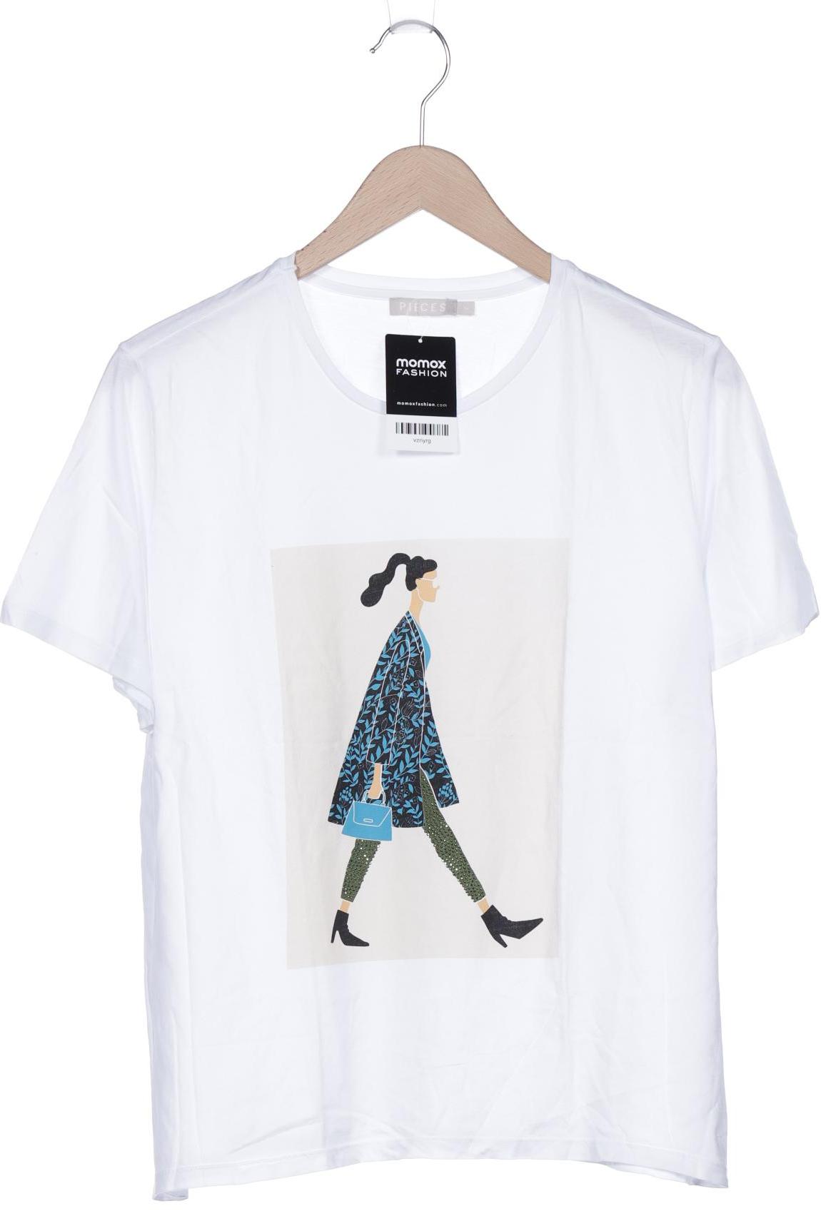 

pieces Damen T-Shirt, weiß, Gr. 44