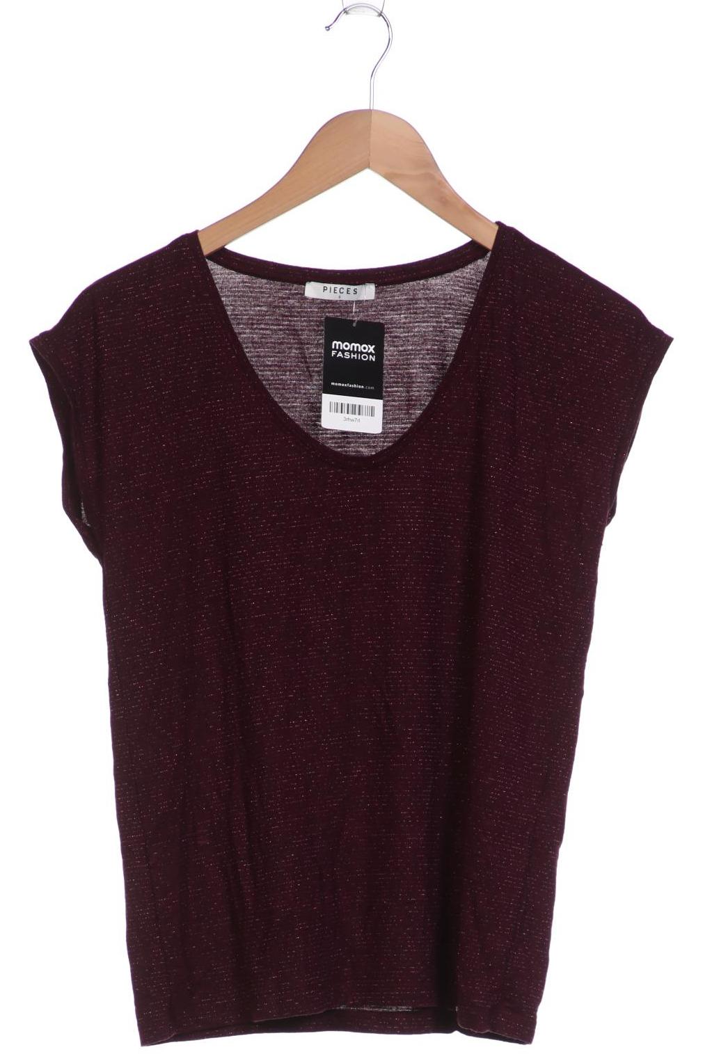 

pieces Damen T-Shirt, bordeaux, Gr. 36