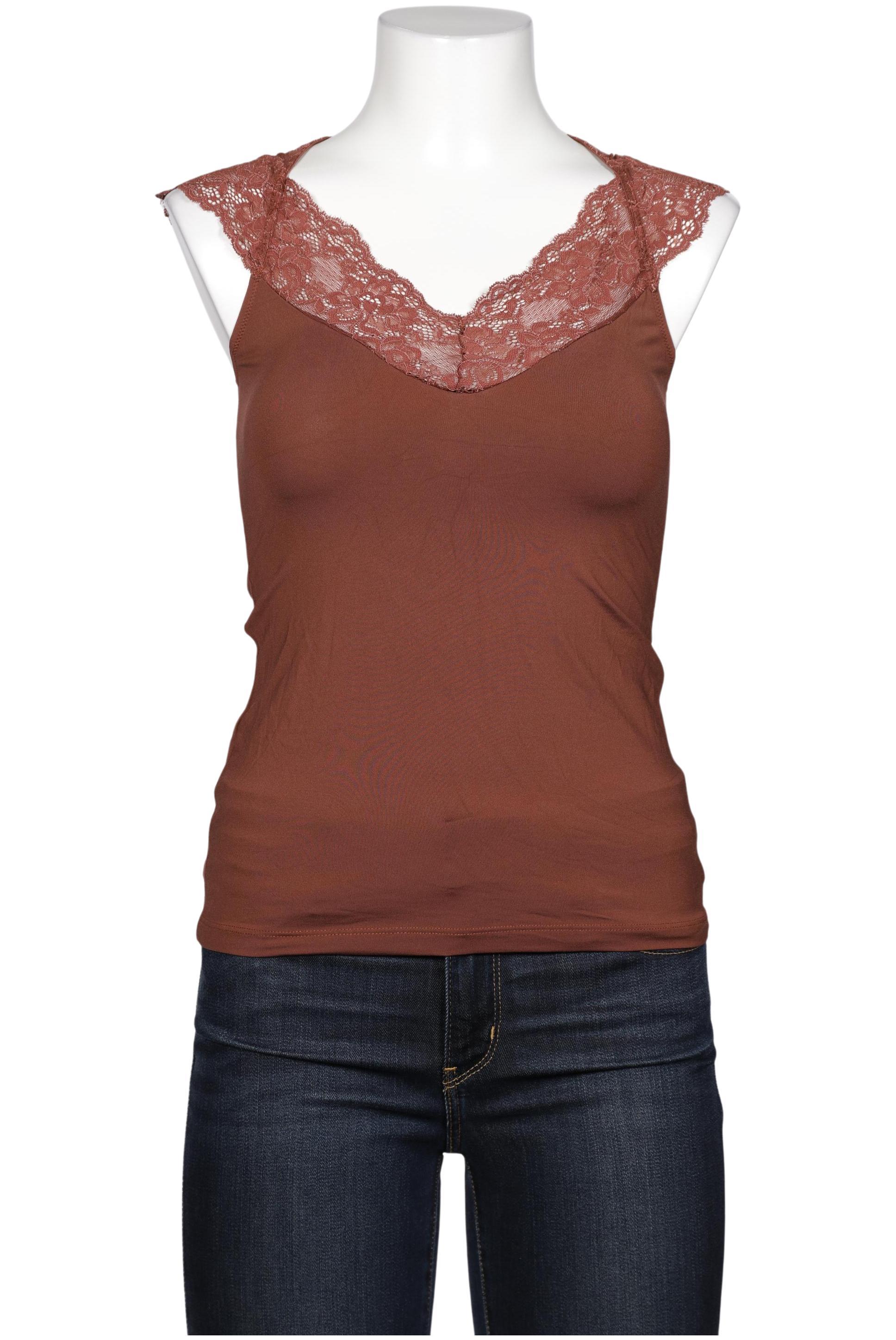 

pieces Damen Top, braun, Gr. 38