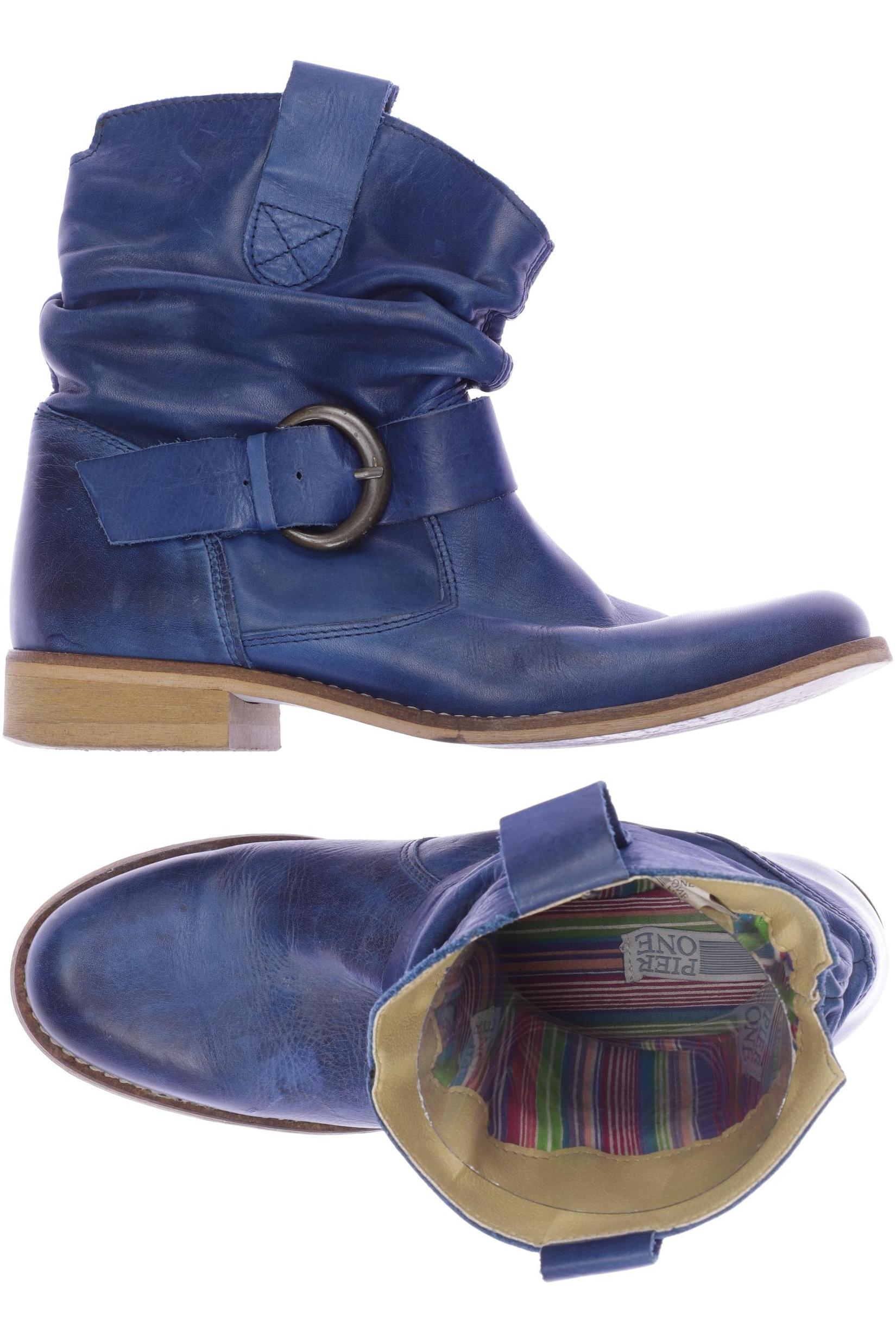 

pier one Damen Stiefelette, blau, Gr. 40