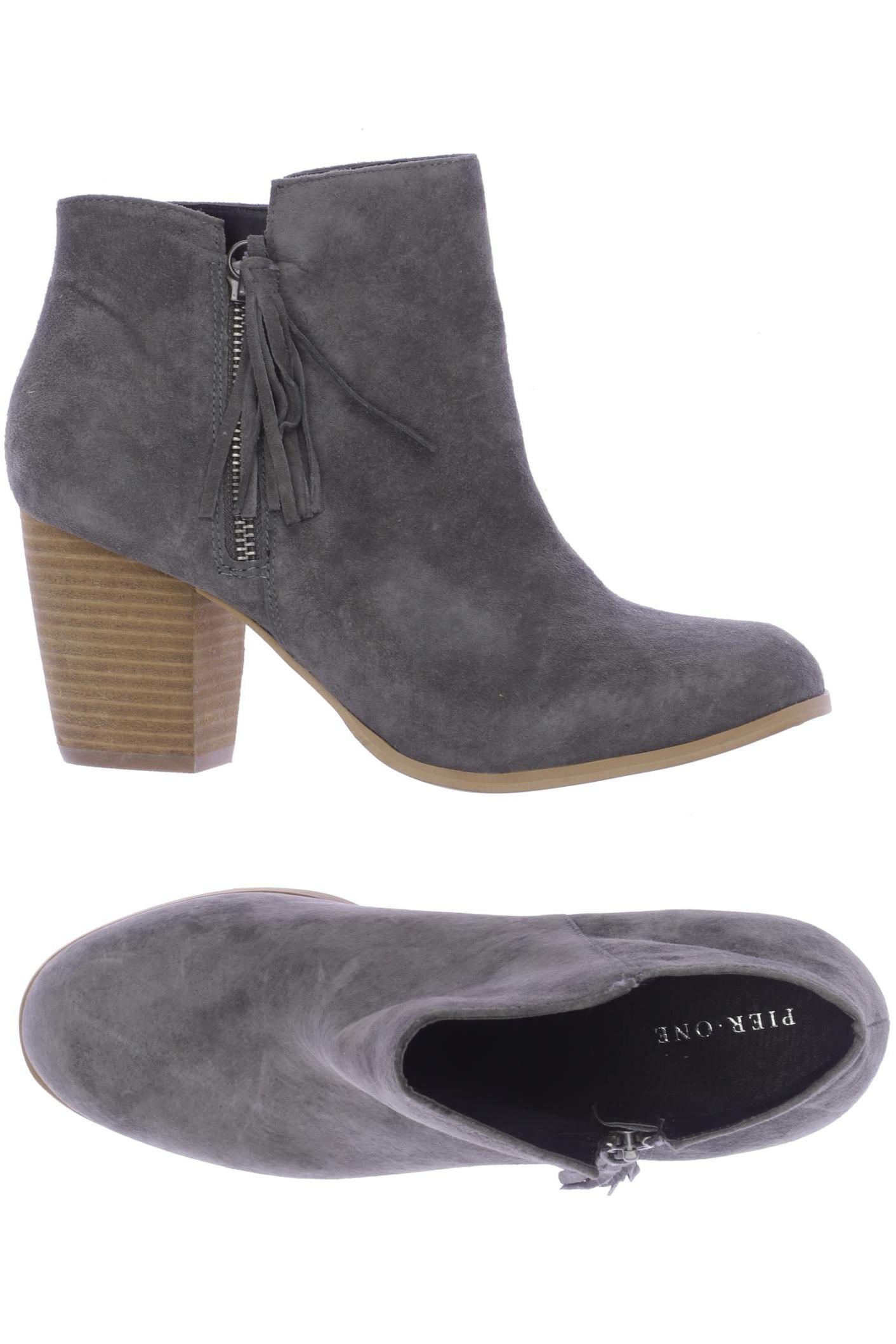 

pier one Damen Stiefelette, grau, Gr. 39