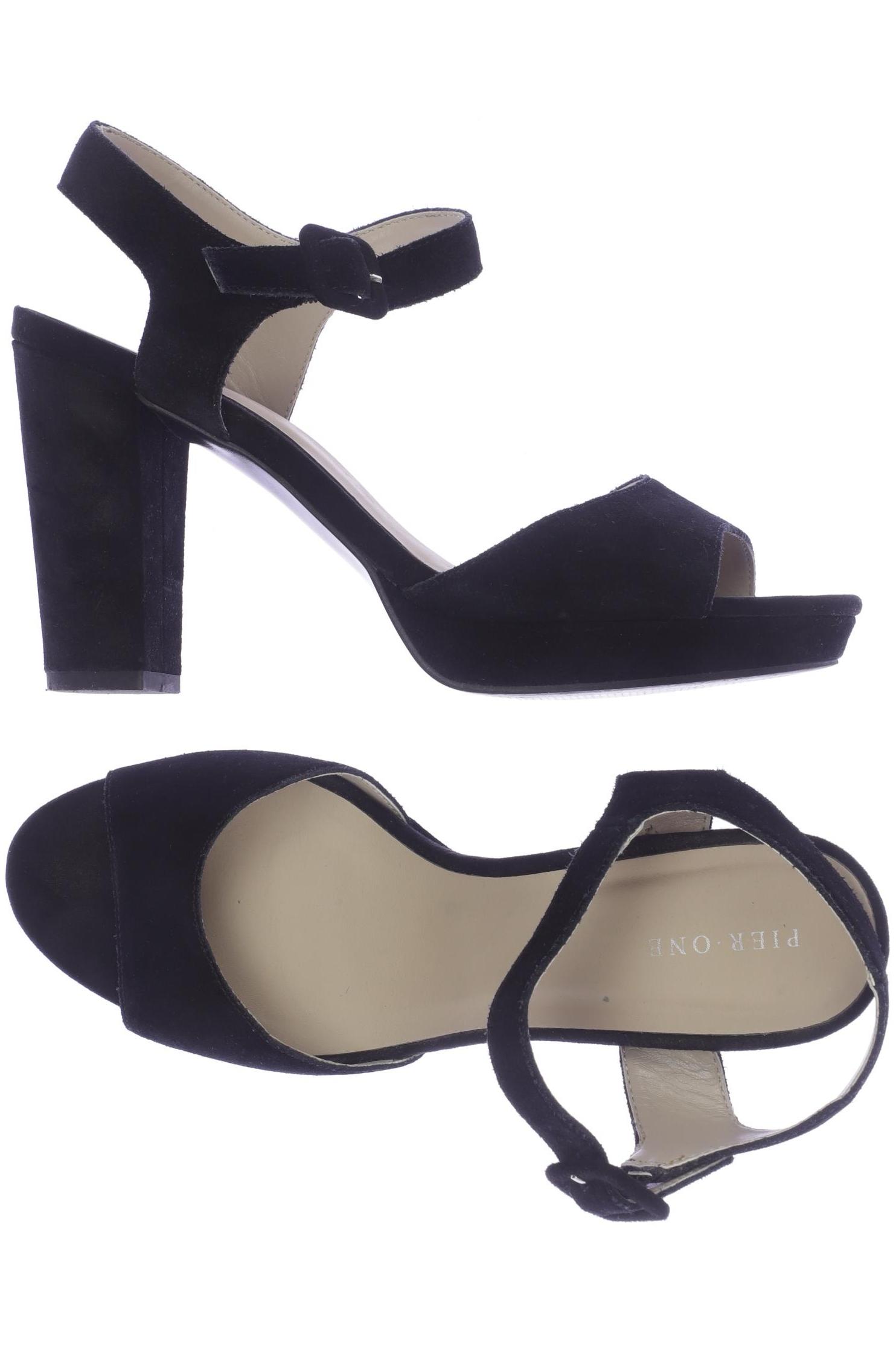 

pier one Damen Sandale, schwarz, Gr. 39