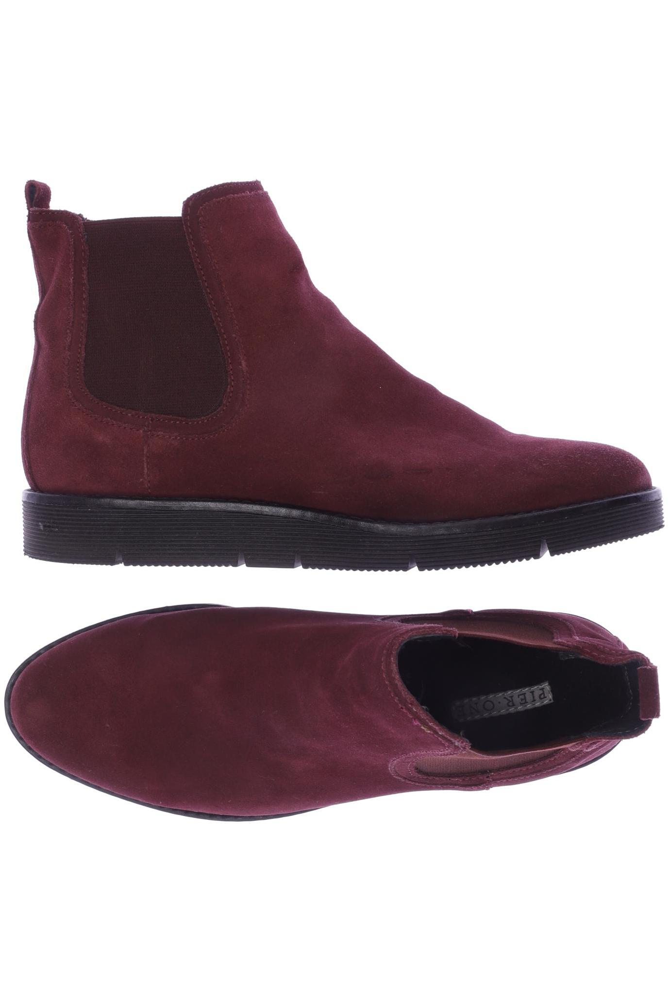 

pier one Damen Stiefelette, bordeaux, Gr. 40