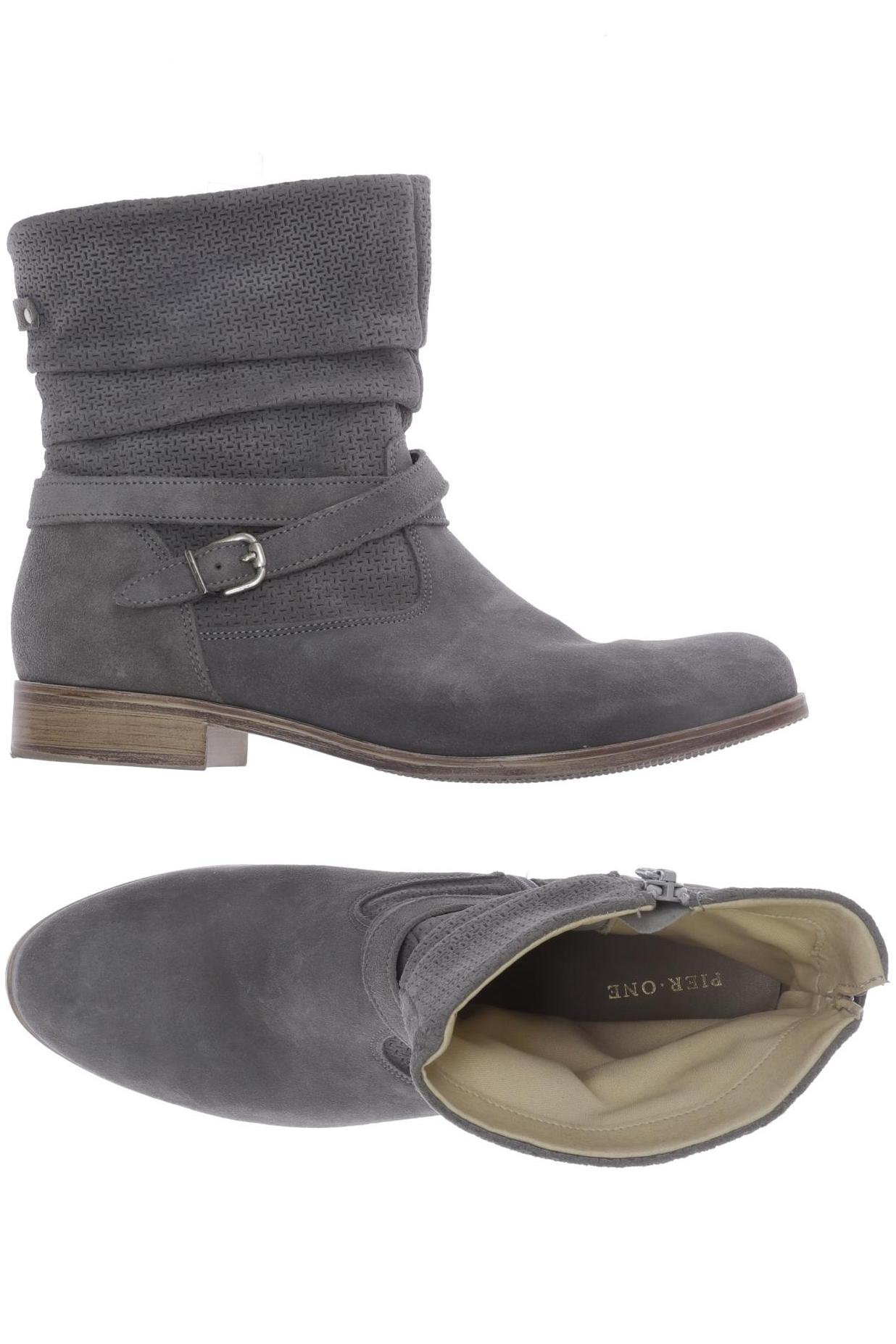 

pier one Damen Stiefelette, grau, Gr. 40