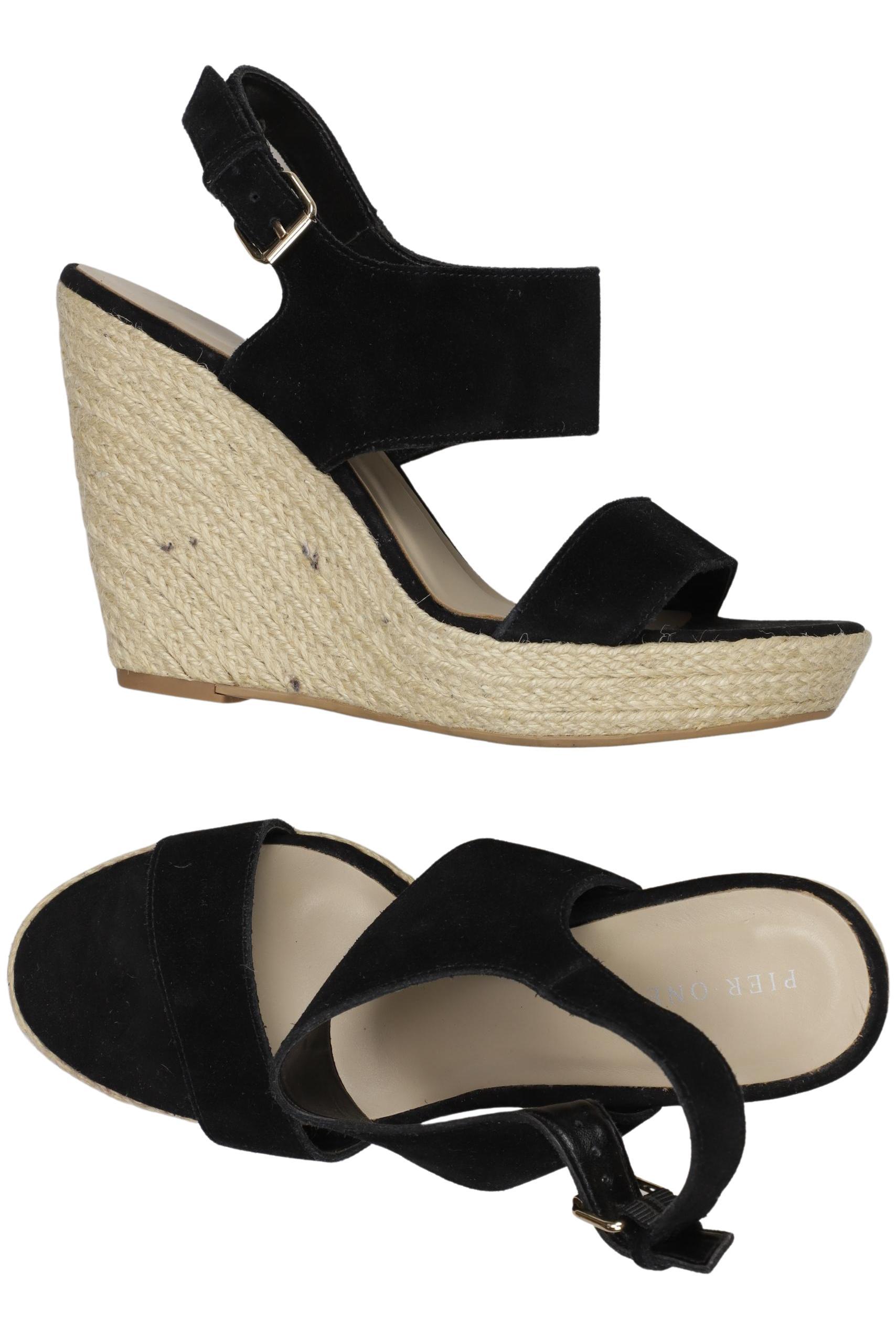 

pier one Damen Sandale, schwarz, Gr. 40