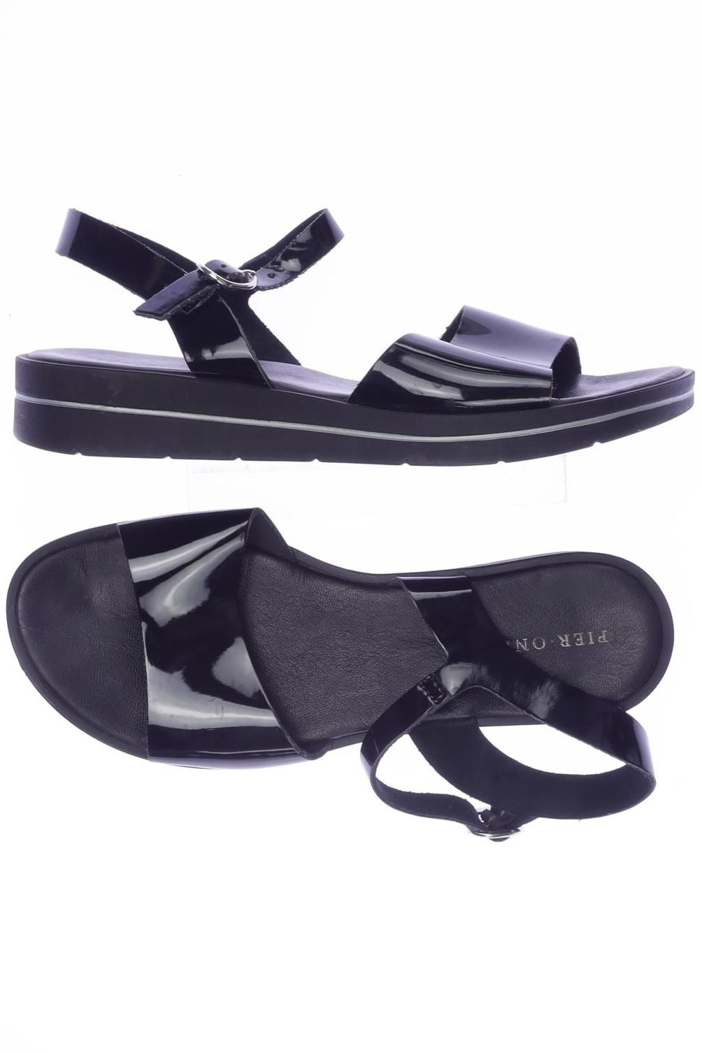

pier one Damen Sandale, schwarz, Gr. 38