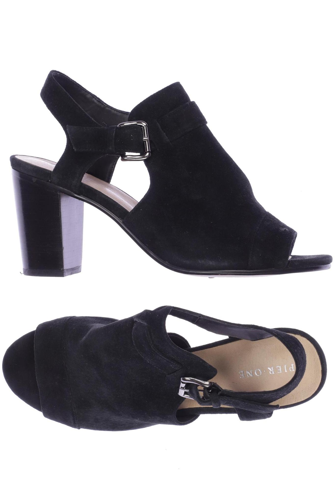 

pier one Damen Sandale, schwarz, Gr. 39