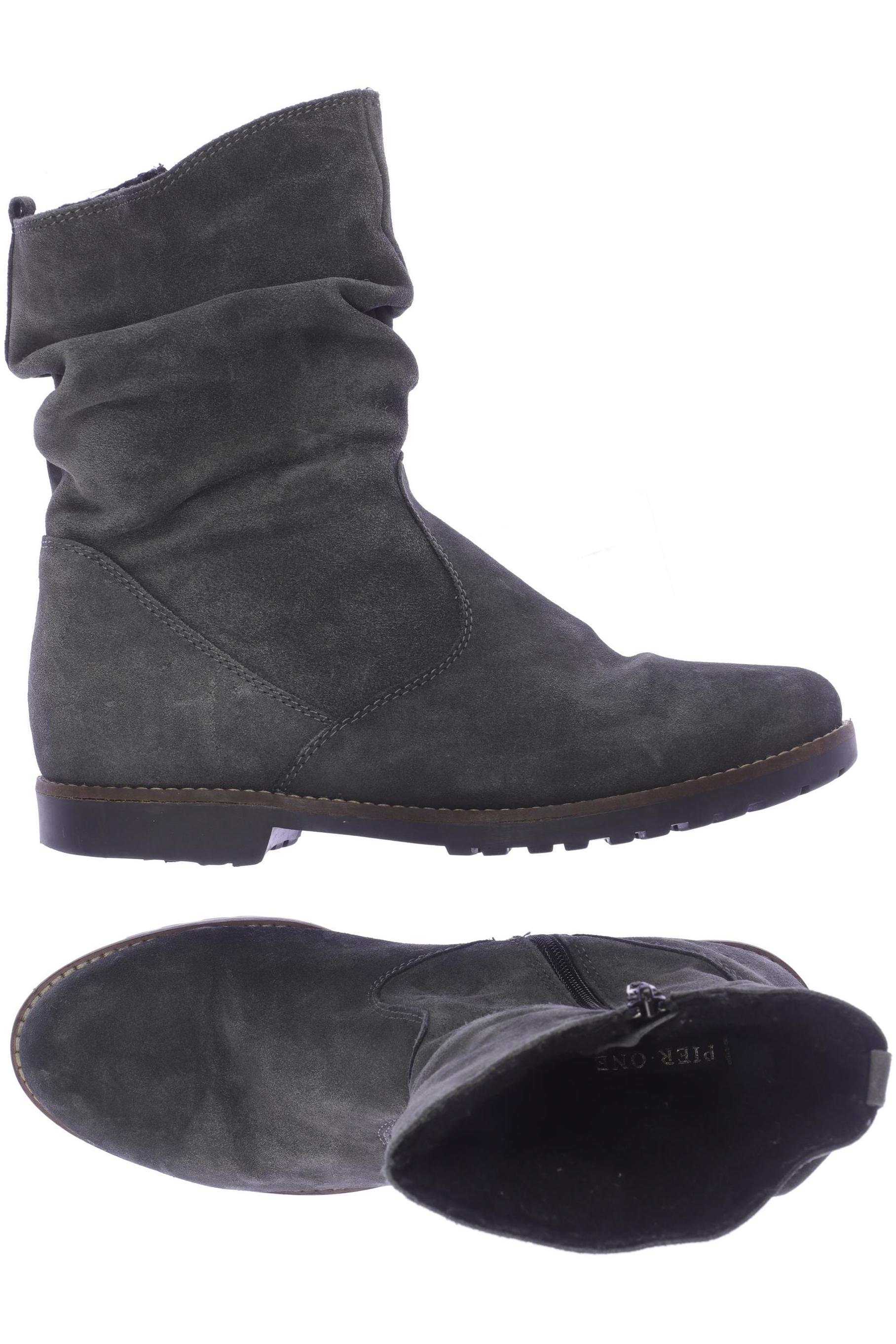 

pier one Damen Stiefelette, grau, Gr. 40