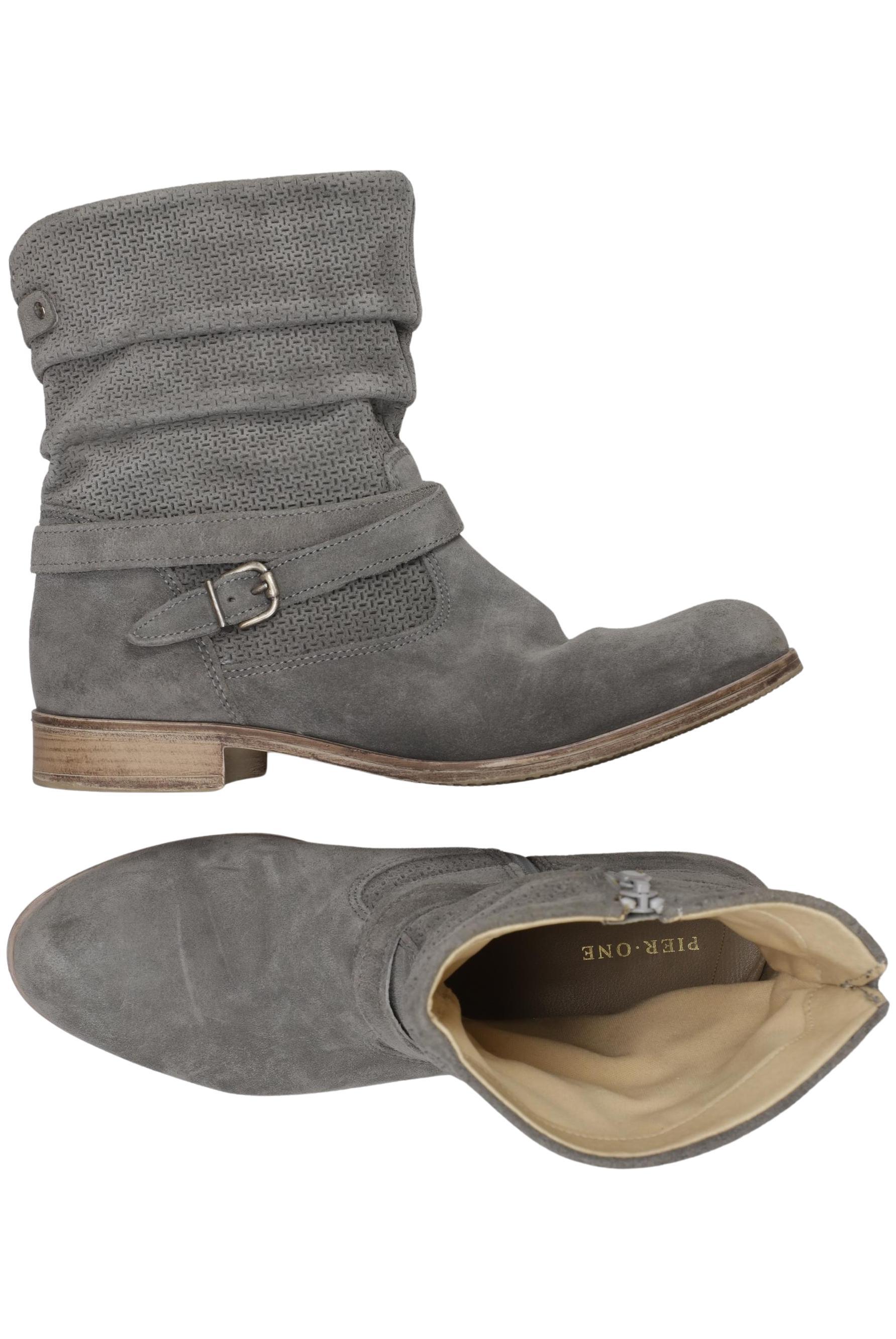 

pier one Damen Stiefelette, grau, Gr. 38