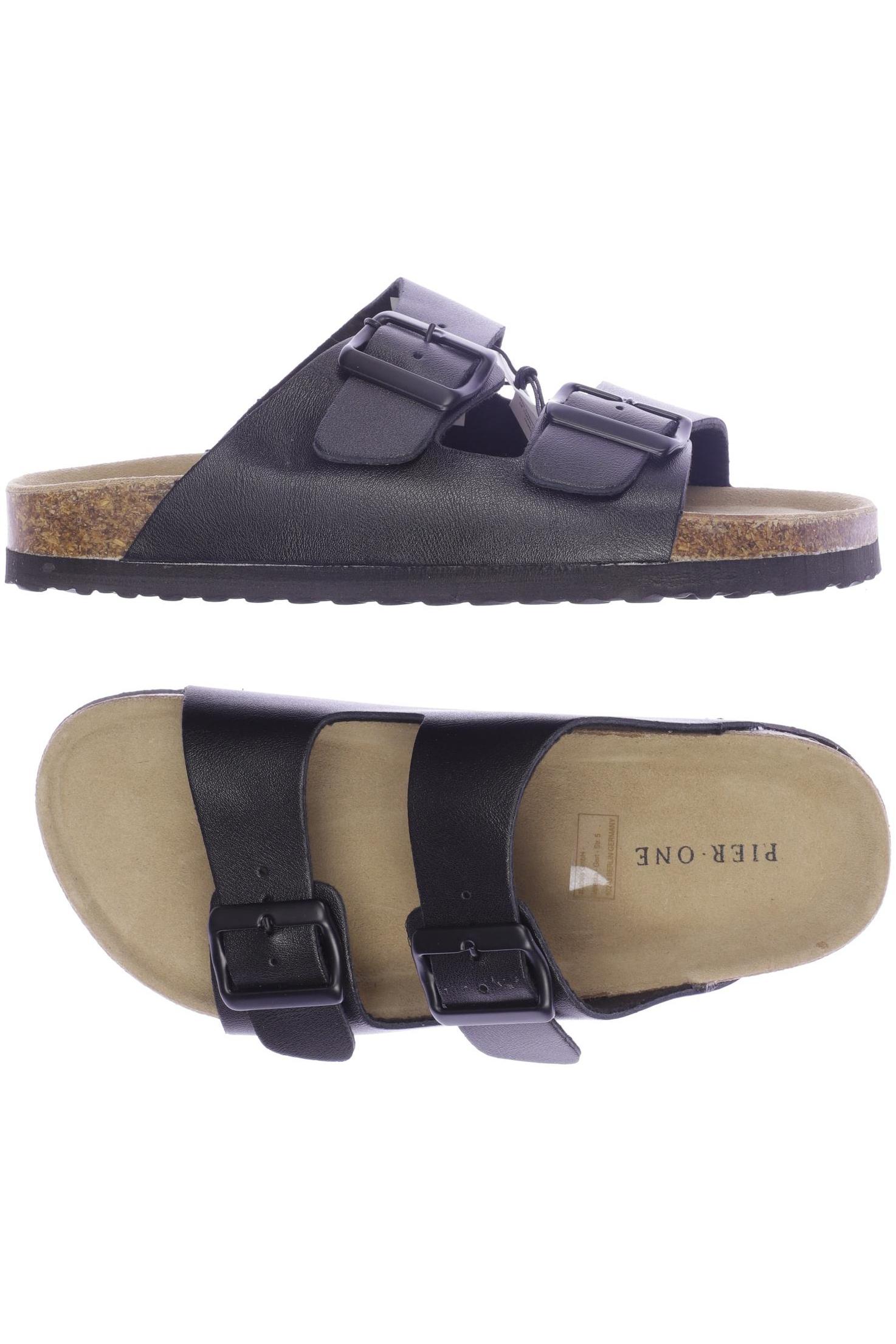 

pier one Damen Sandale, schwarz, Gr. 5