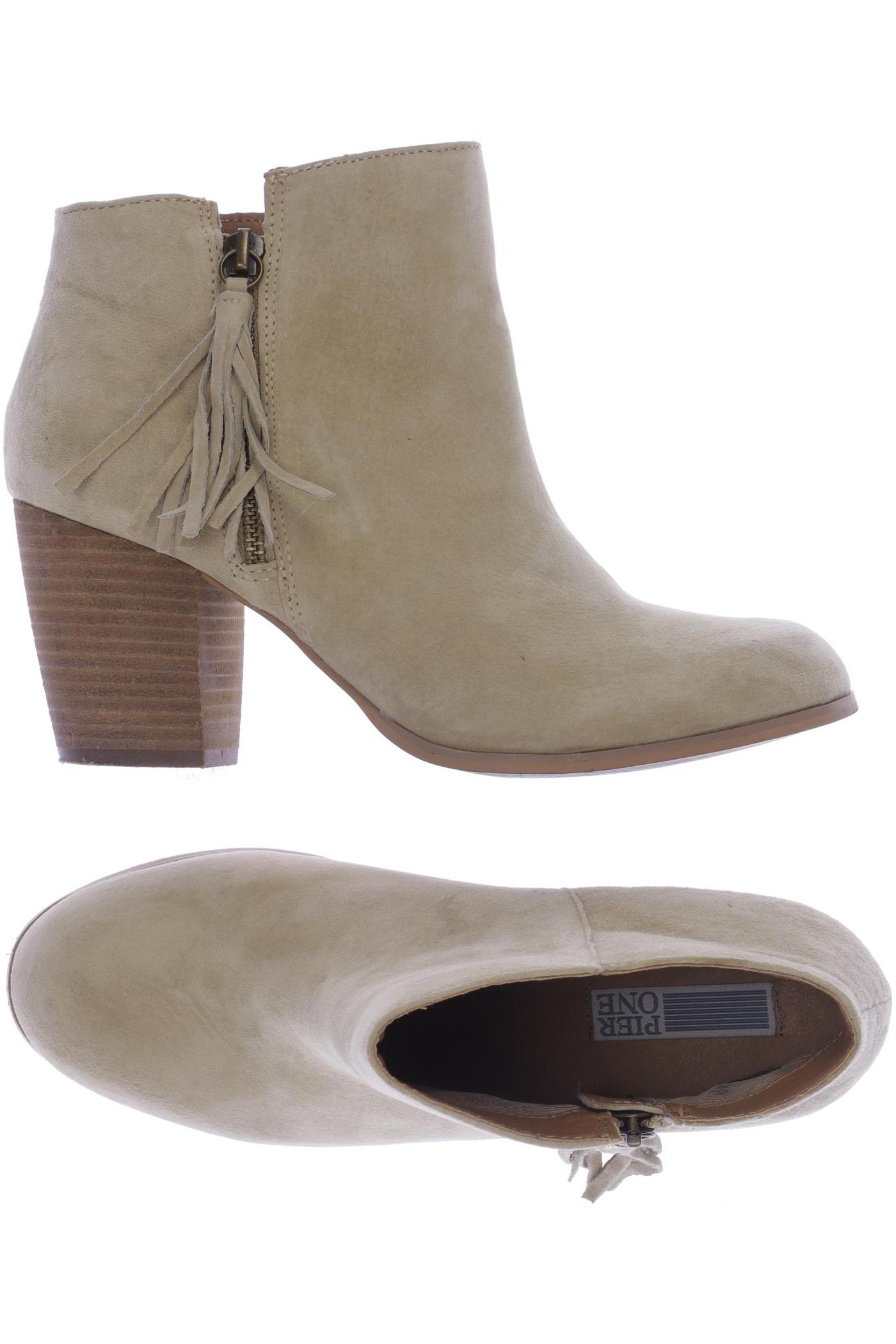 

pier one Damen Stiefelette, cremeweiß