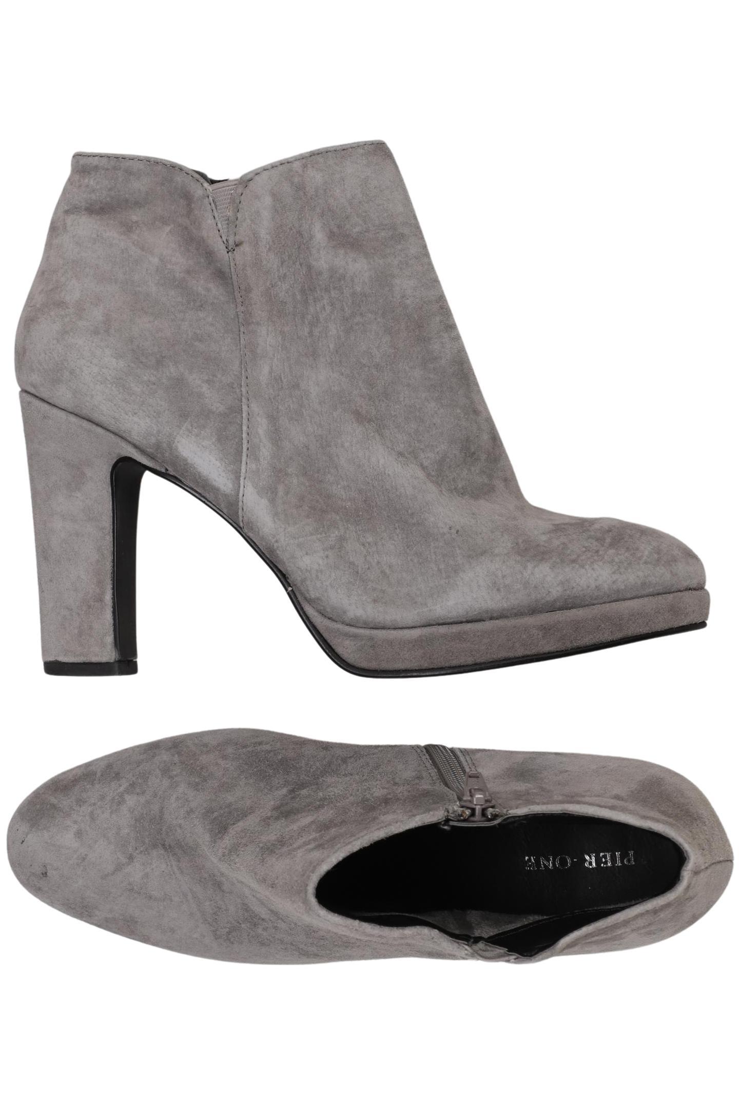 

pier one Damen Stiefelette, grau, Gr. 40