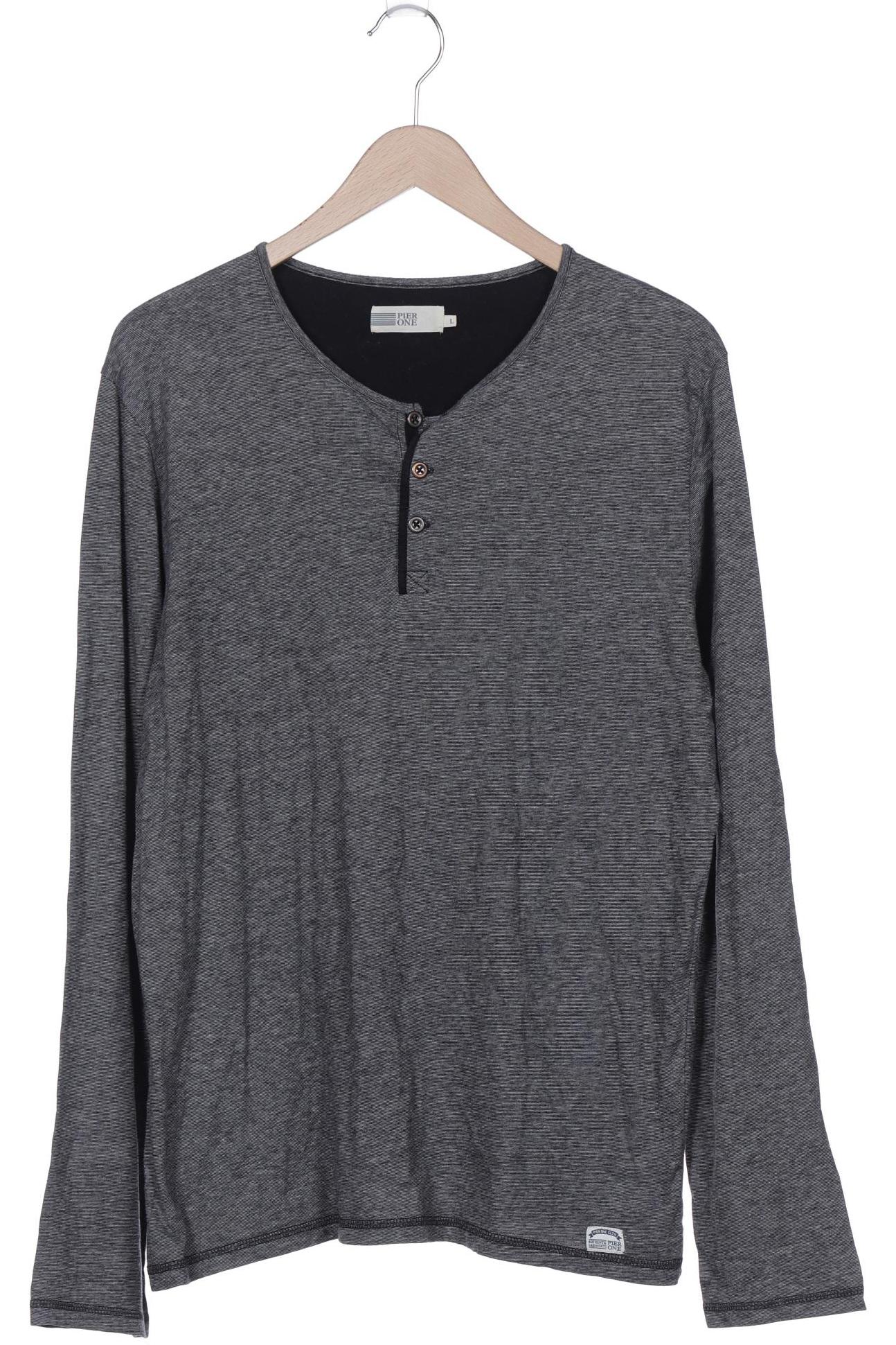 

pier one Herren Langarmshirt, grau, Gr. 52