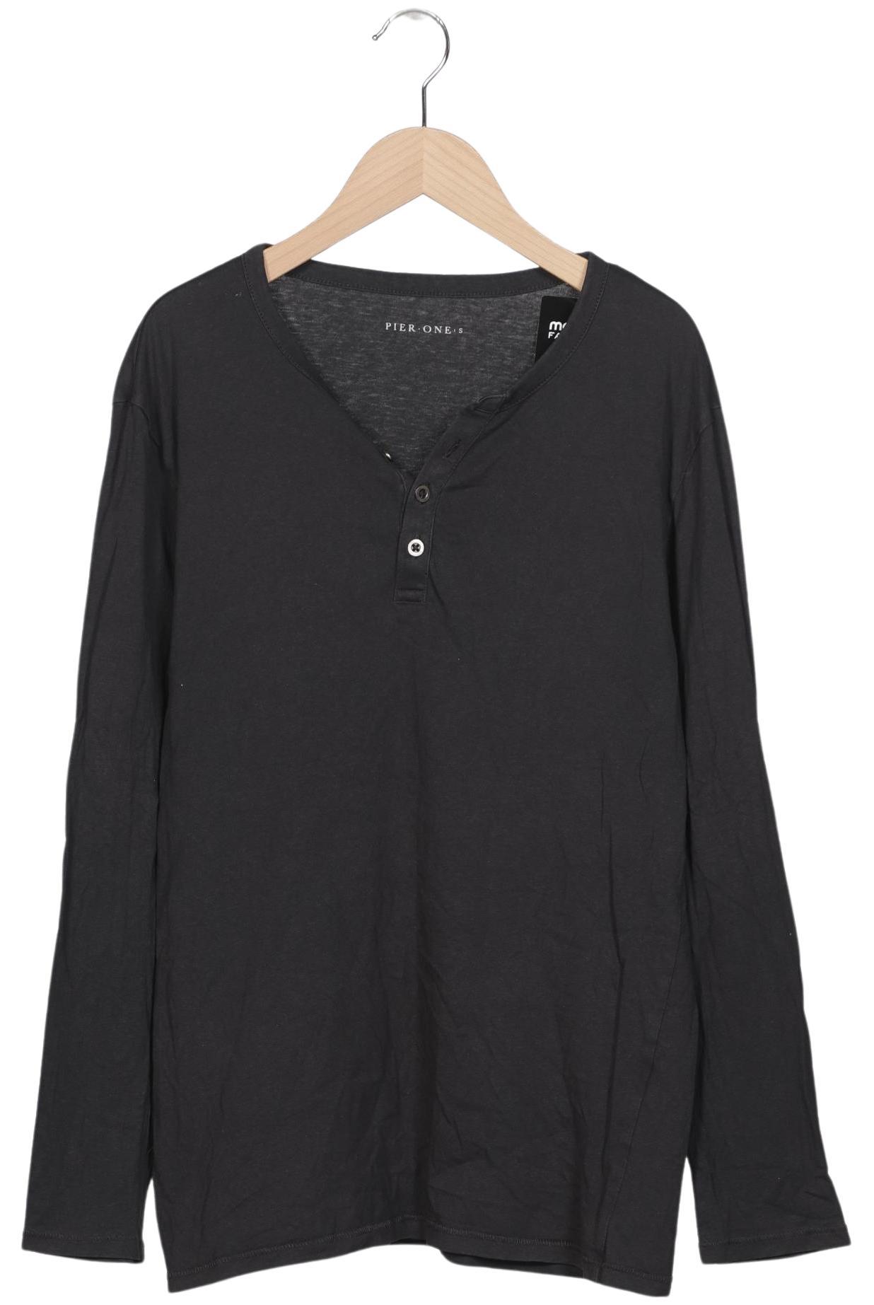 

pier one Herren Langarmshirt, schwarz, Gr. 46