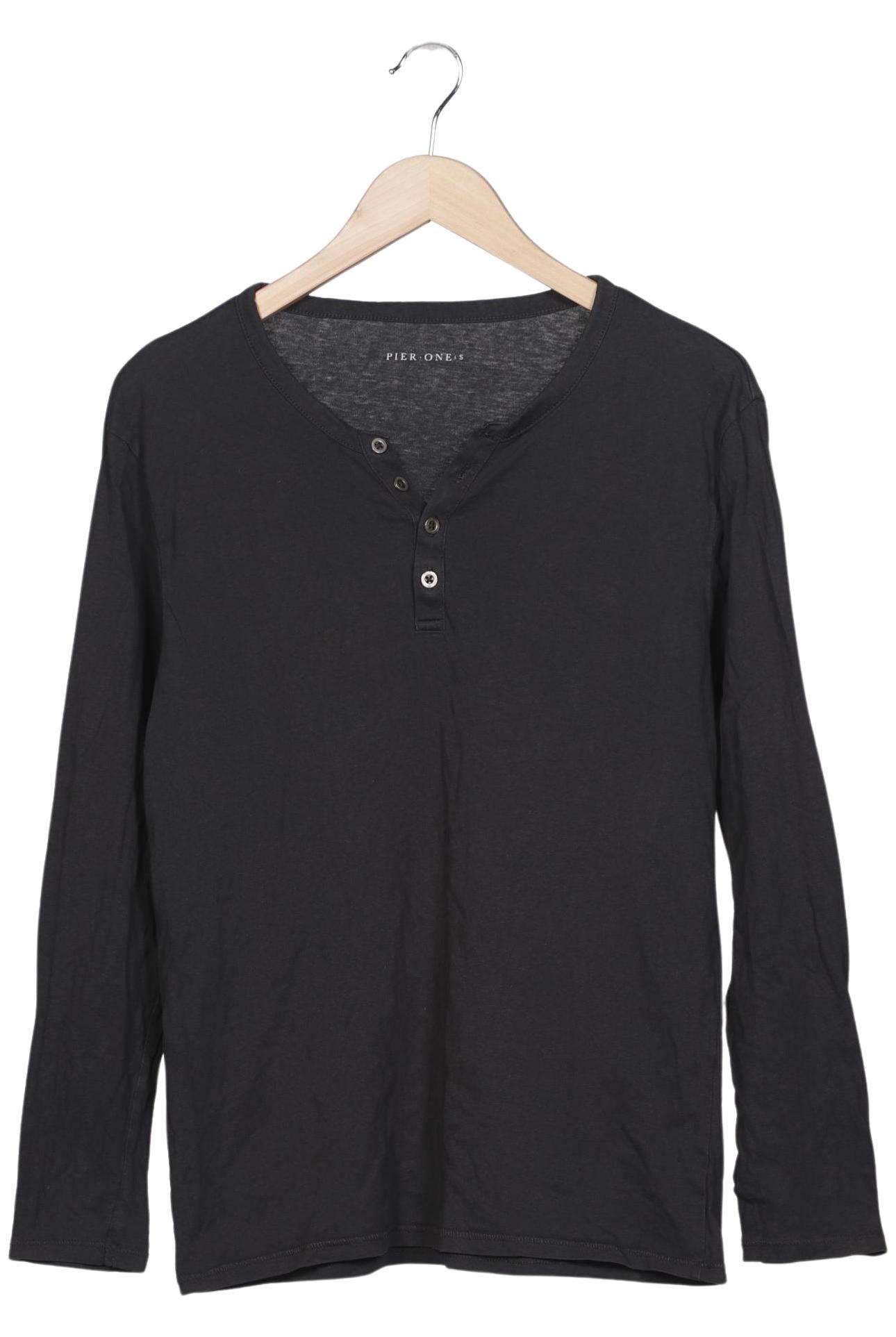 Thumbnail - pier one Herren Langarmshirt, schwarz, Gr. 46