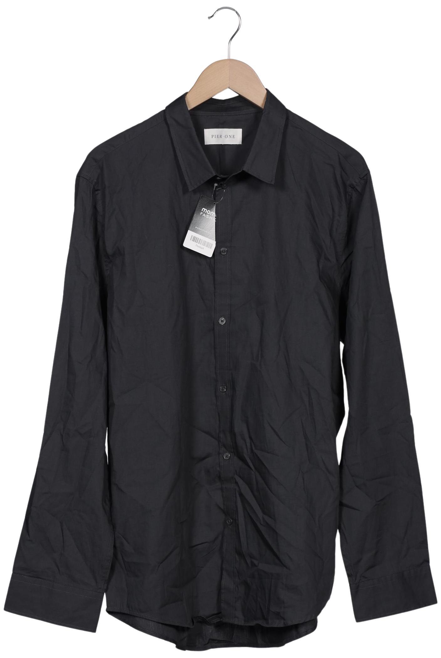 

pier one Herren Hemd, schwarz, Gr. 58