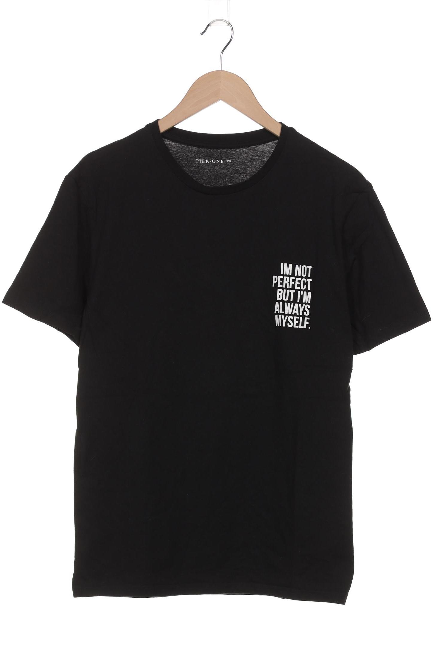 

pier one Herren T-Shirt, schwarz, Gr. 56