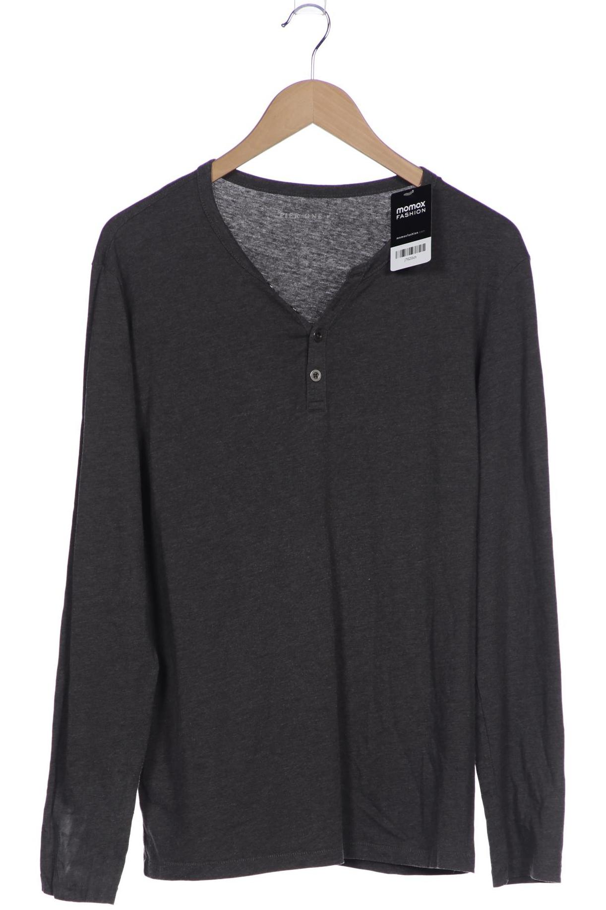 

pier one Herren Langarmshirt, grau, Gr. 48