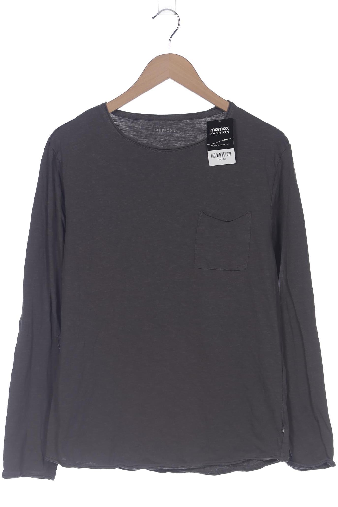 

pier one Herren Langarmshirt, grau, Gr. 52