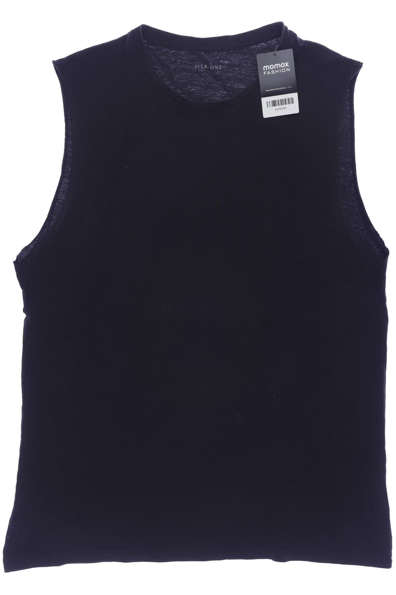 

pier one Herren T-Shirt, schwarz, Gr. 46