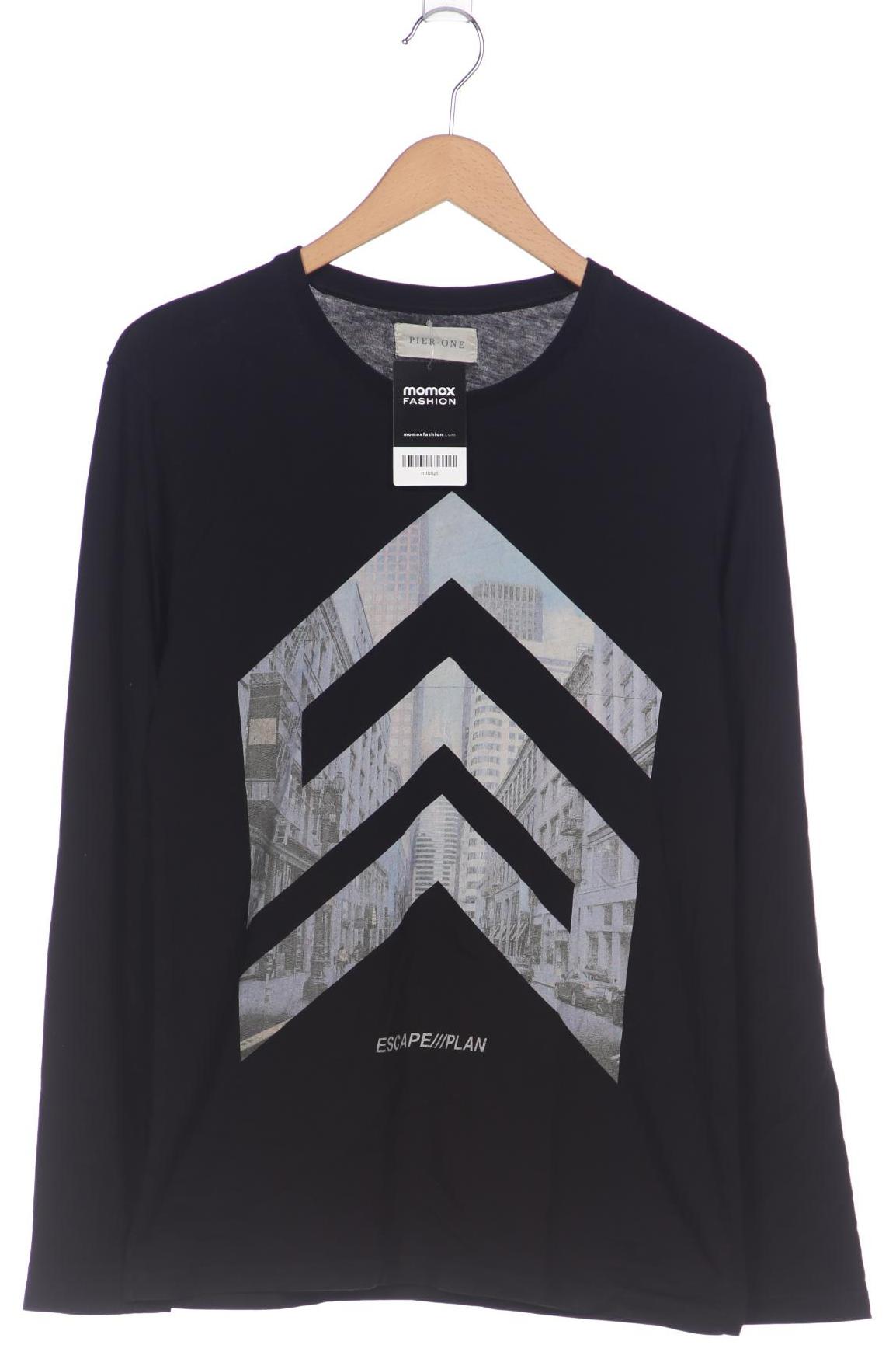

pier one Herren Langarmshirt, schwarz, Gr. 48