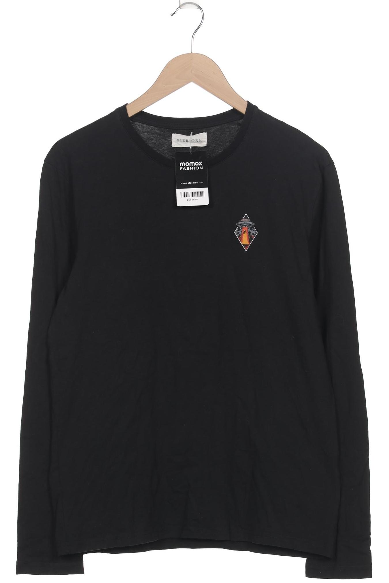 

pier one Herren Langarmshirt, schwarz, Gr. 46