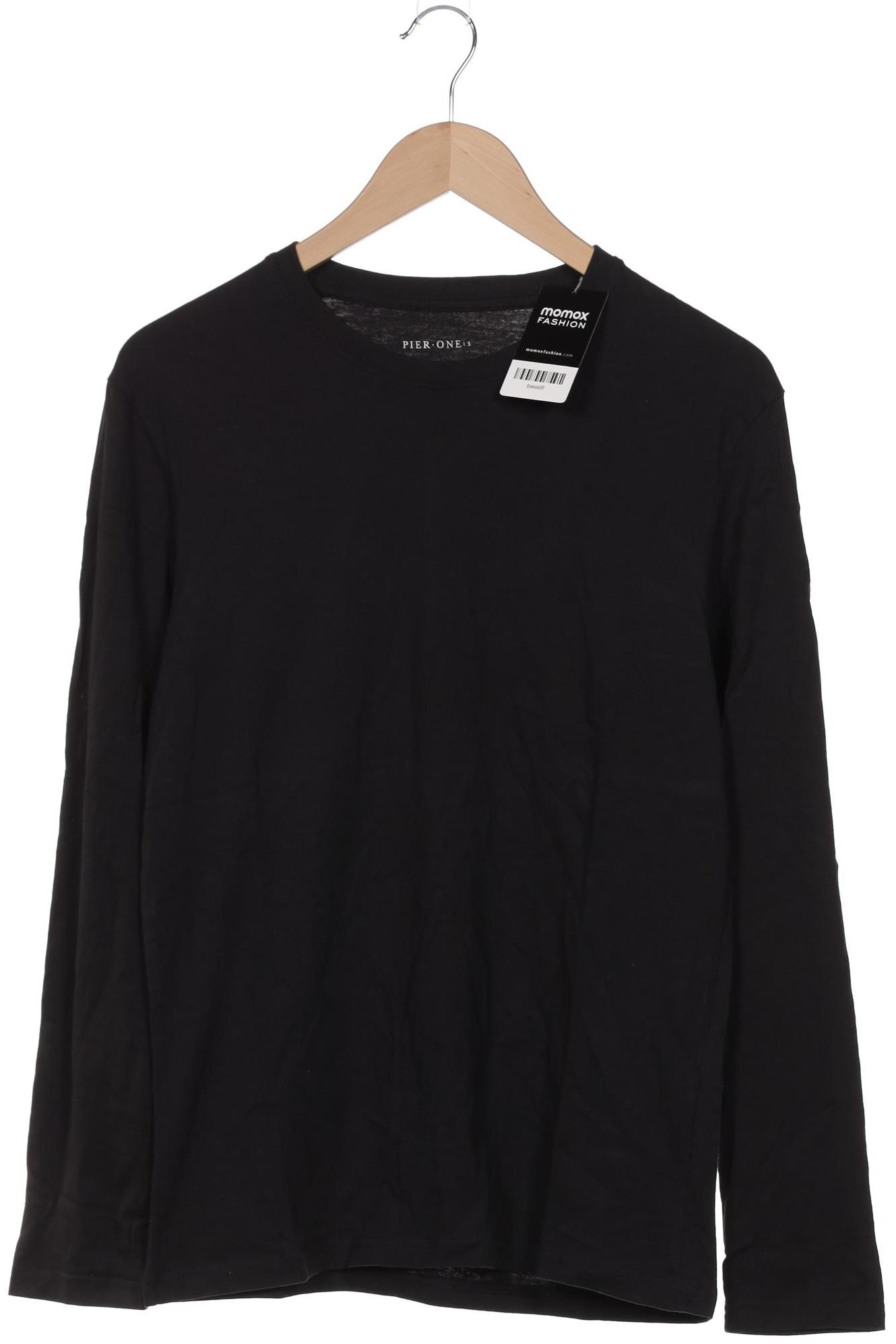 

pier one Herren Langarmshirt, schwarz, Gr. 46
