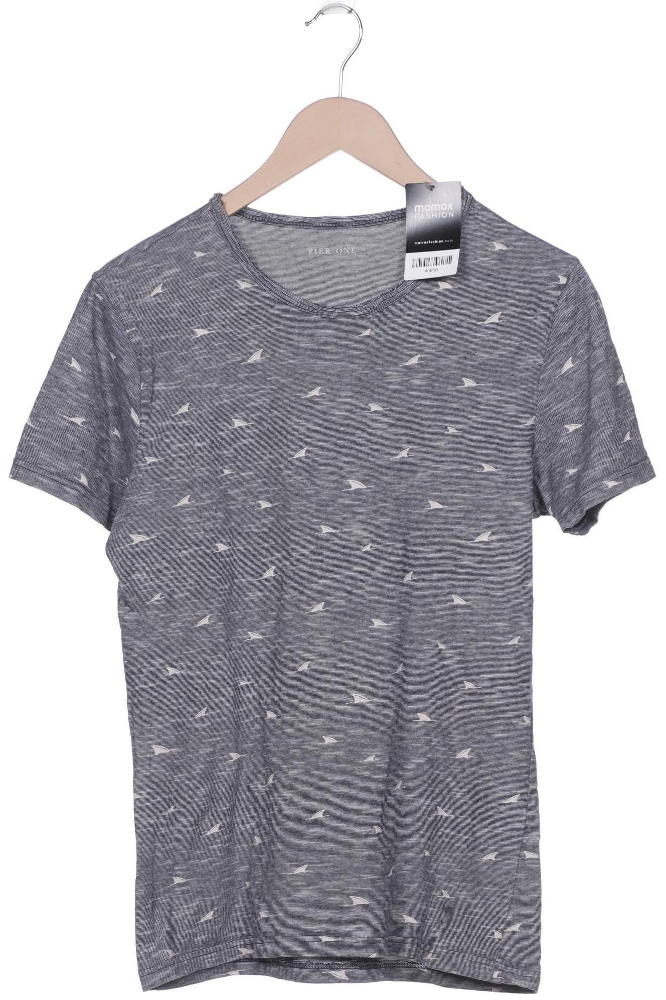 

pier one Herren T-Shirt, blau, Gr. 46