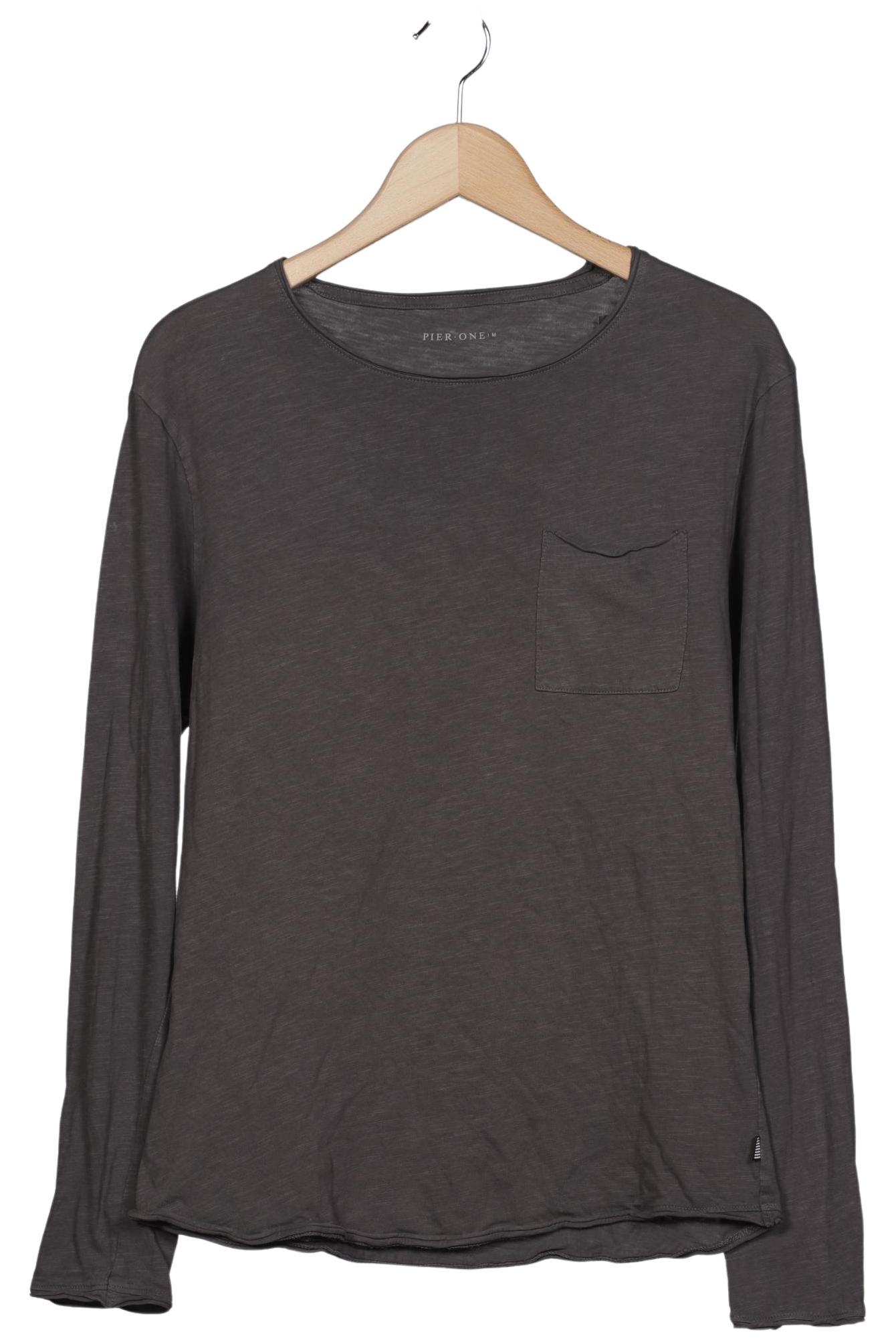

pier one Herren Langarmshirt, grau, Gr. 48