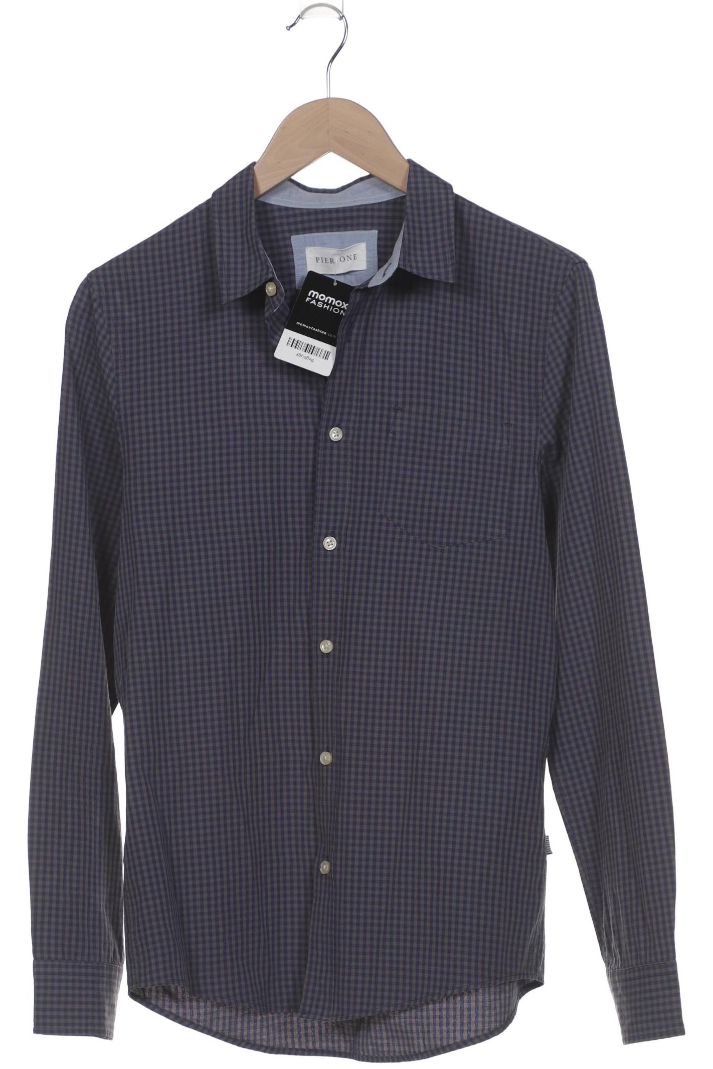 

pier one Herren Hemd, marineblau, Gr. 46