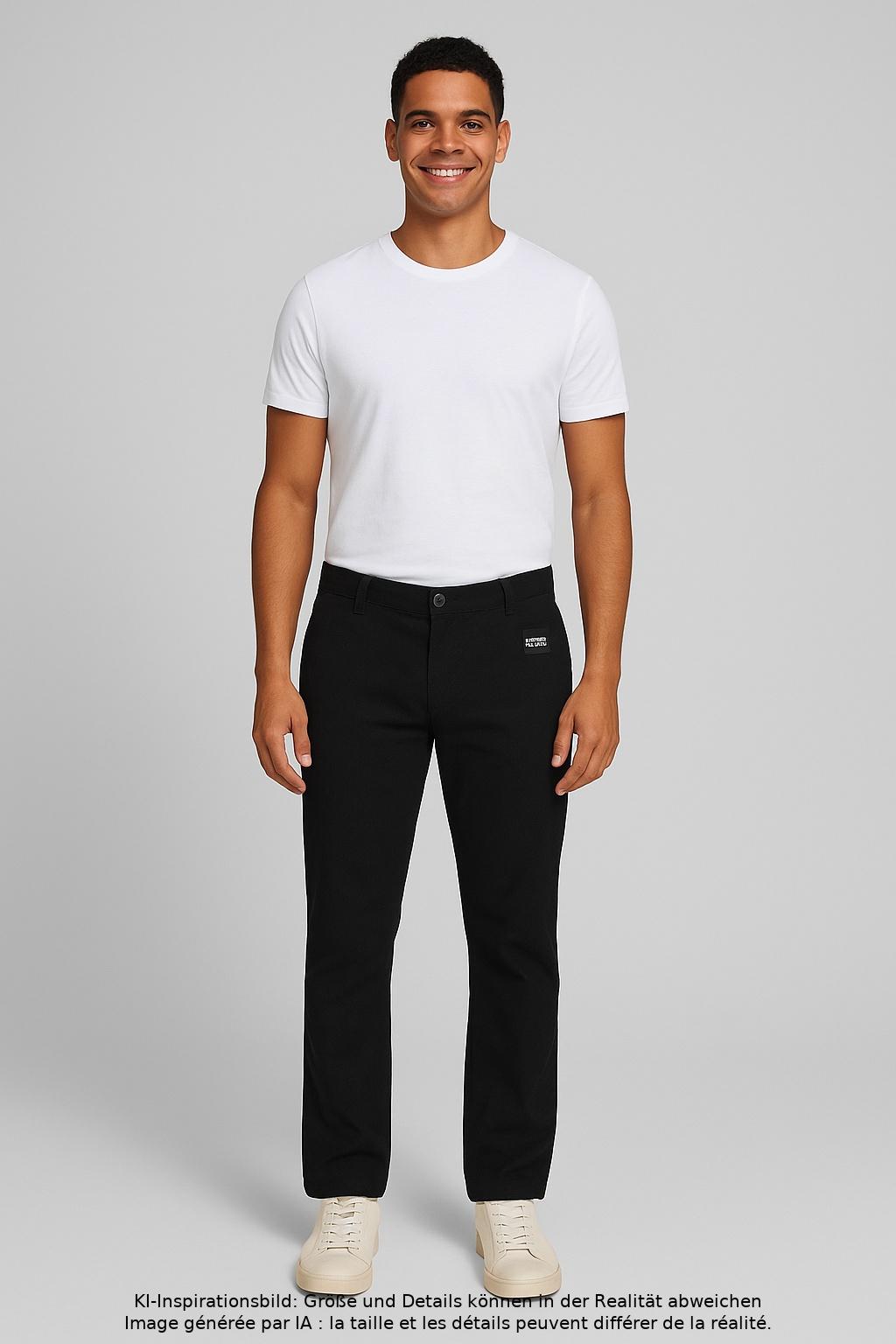 Thumbnail - Piero Guidi Herren Stoffhose, schwarz, Gr. 34