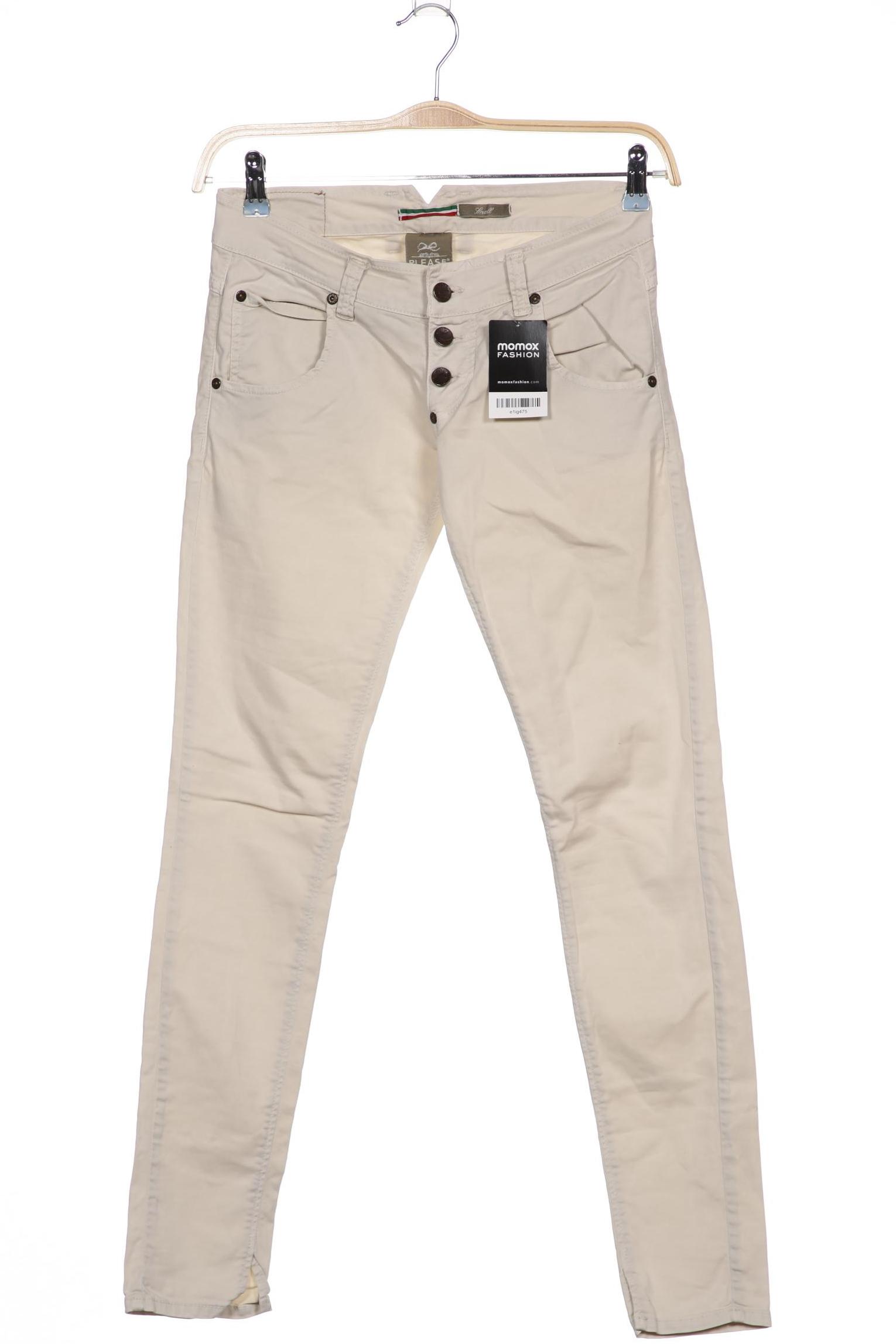

PLEASE Damen Jeans, cremeweiß