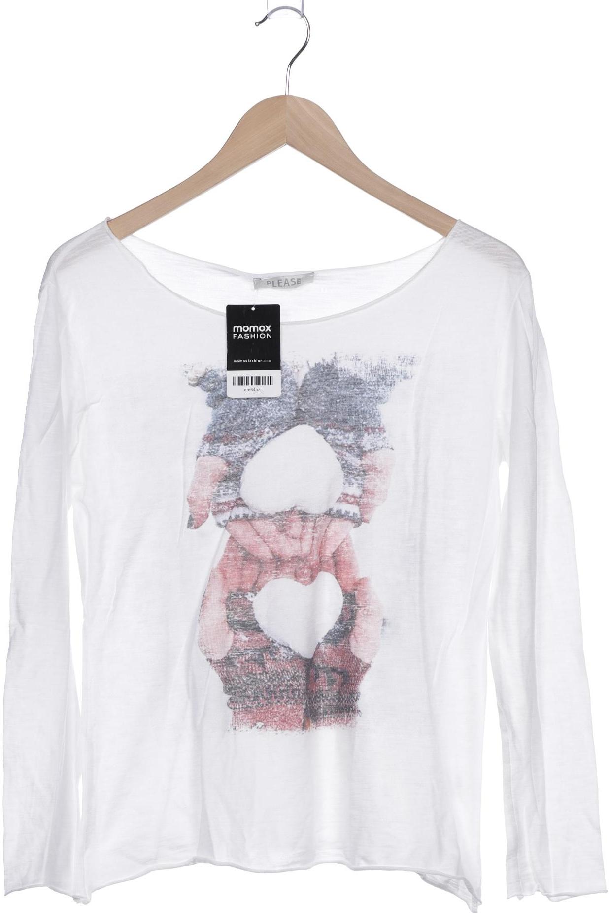 

Please Damen Langarmshirt, weiß, Gr. 36