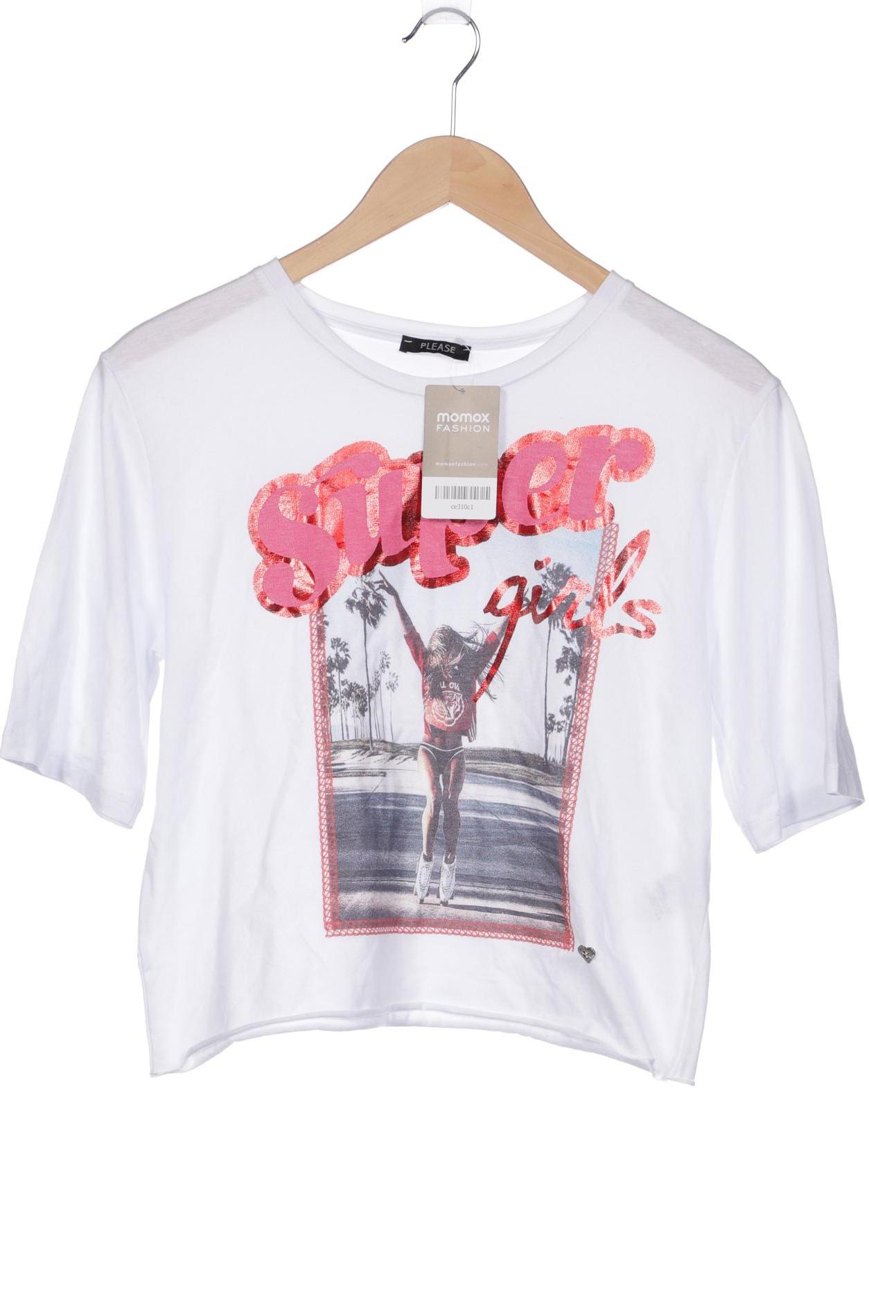 

Please Damen Langarmshirt, weiß, Gr. 36