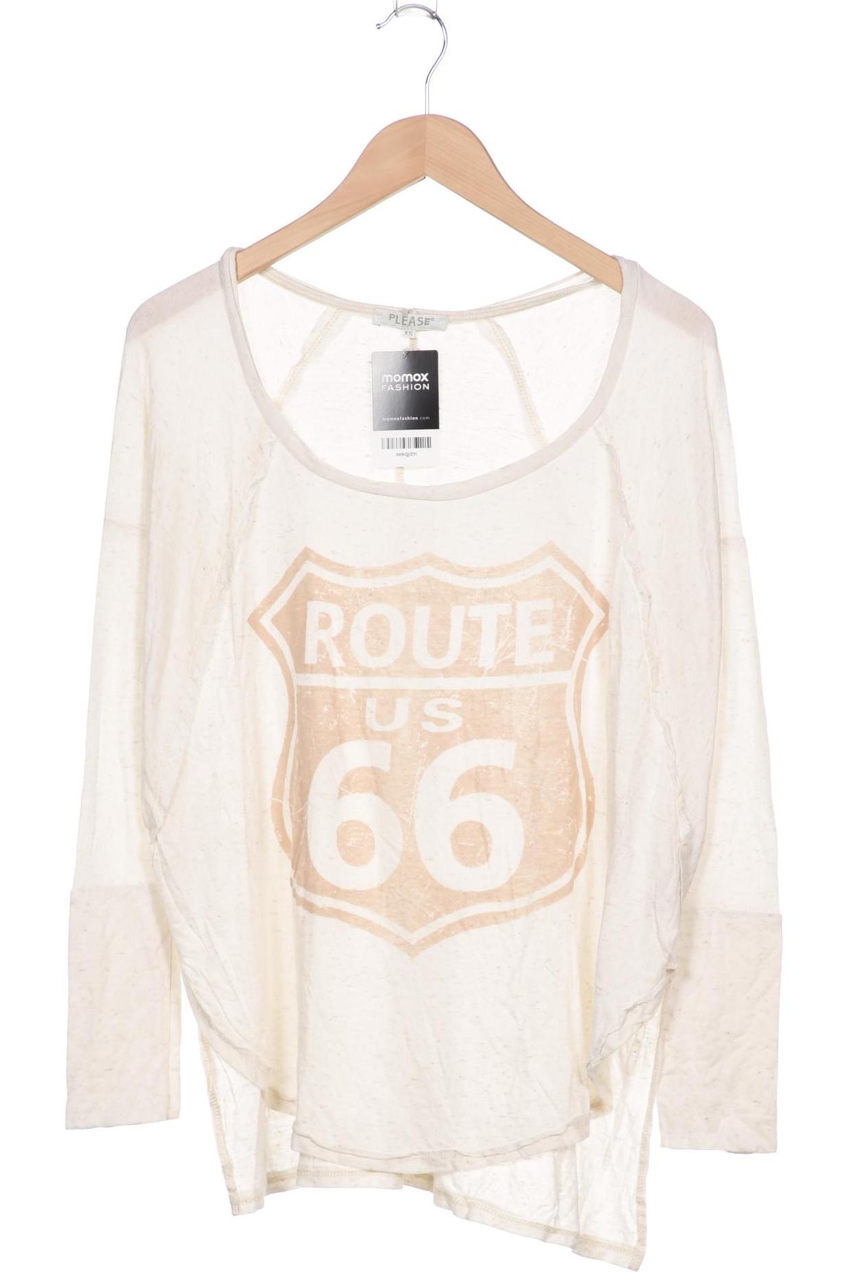 

PLEASE Damen Langarmshirt, cremeweiß