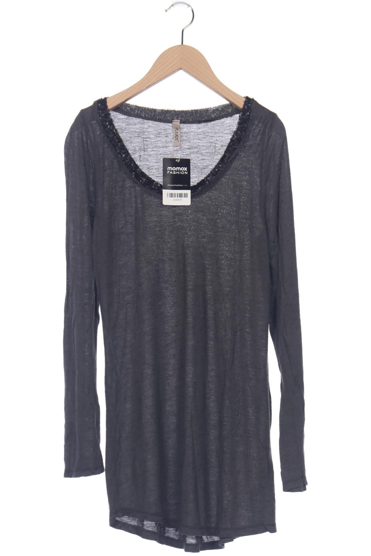 

Please Damen Langarmshirt, grau, Gr. 42