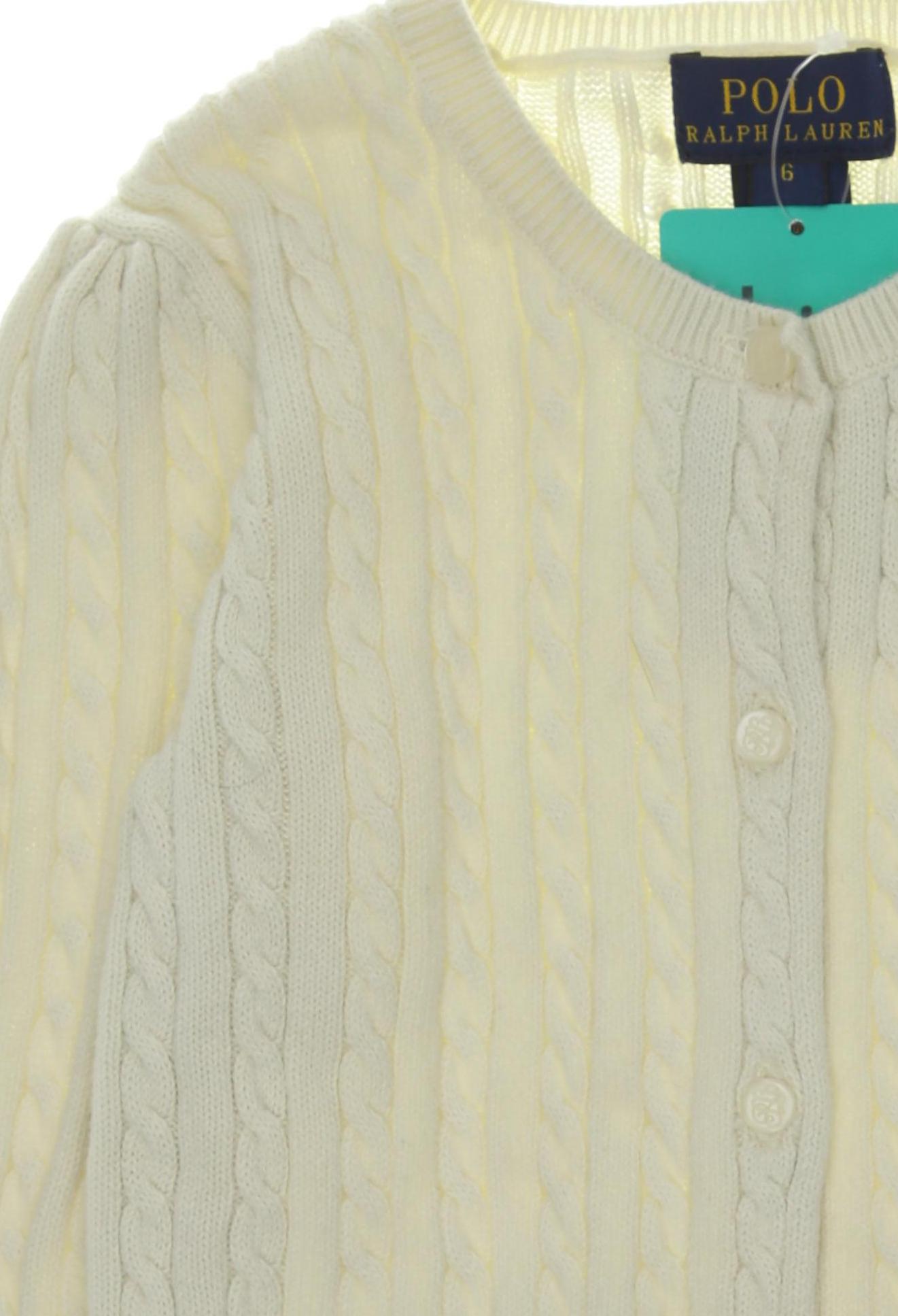 Thumbnail - Polo Ralph Lauren Mädchen Strickjacke, weiß, Gr. 116