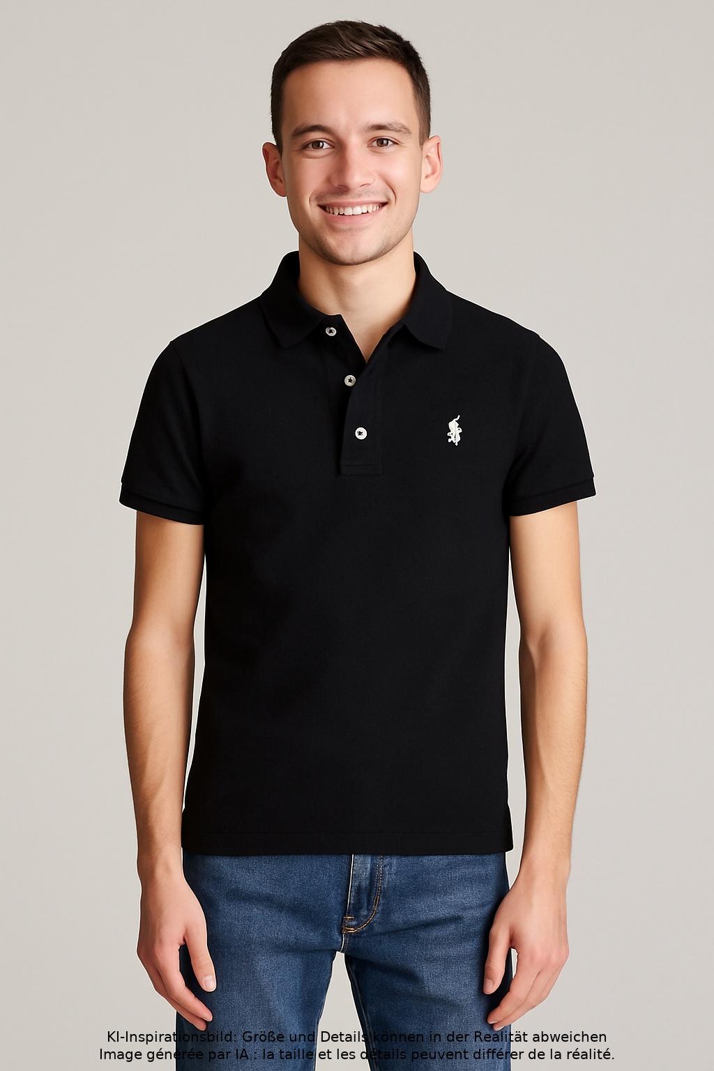 Thumbnail - Polo Ralph Lauren Herren Poloshirt, schwarz, Gr. 44