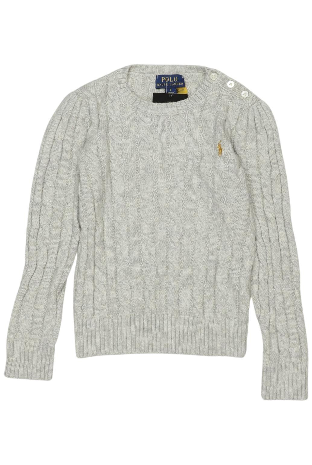 

Polo Ralph Lauren Mädchen Pullover, grau, Gr. 116