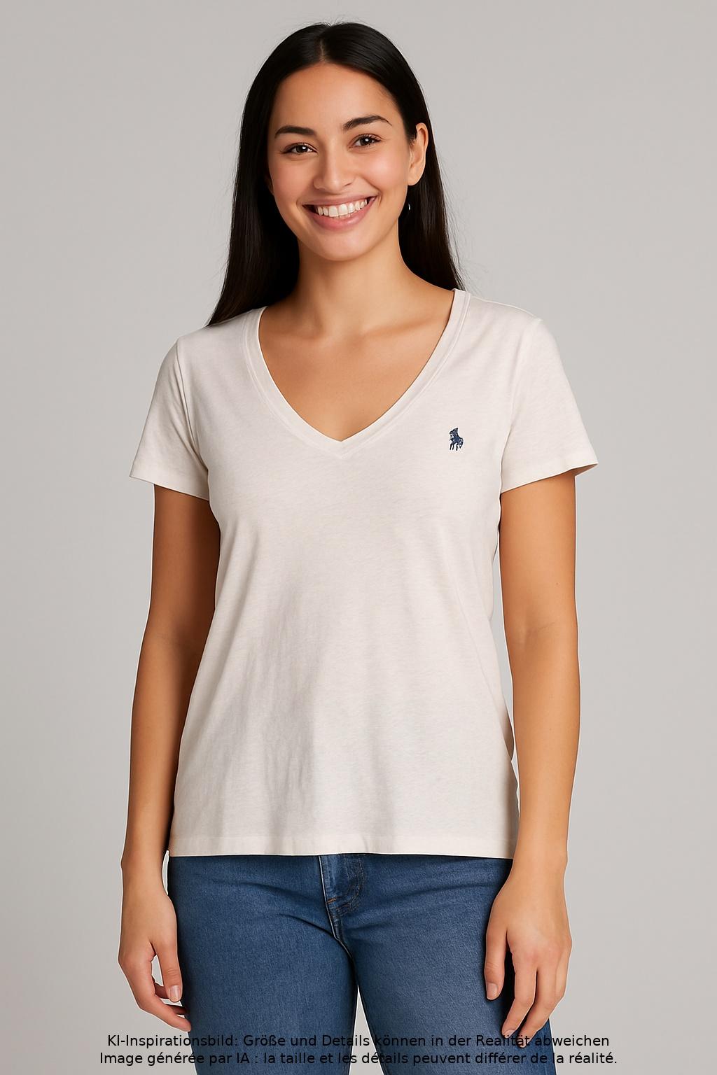 

Polo Ralph Lauren Damen T-Shirt, cremeweiß, Gr. 38