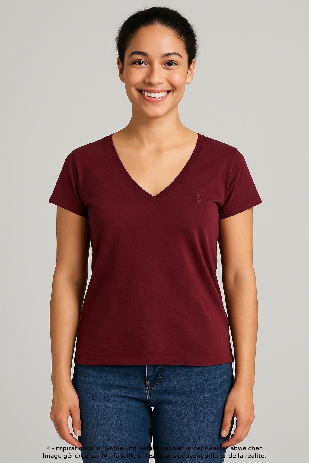 

Polo Ralph Lauren Damen T-Shirt, bordeaux, Gr. 42
