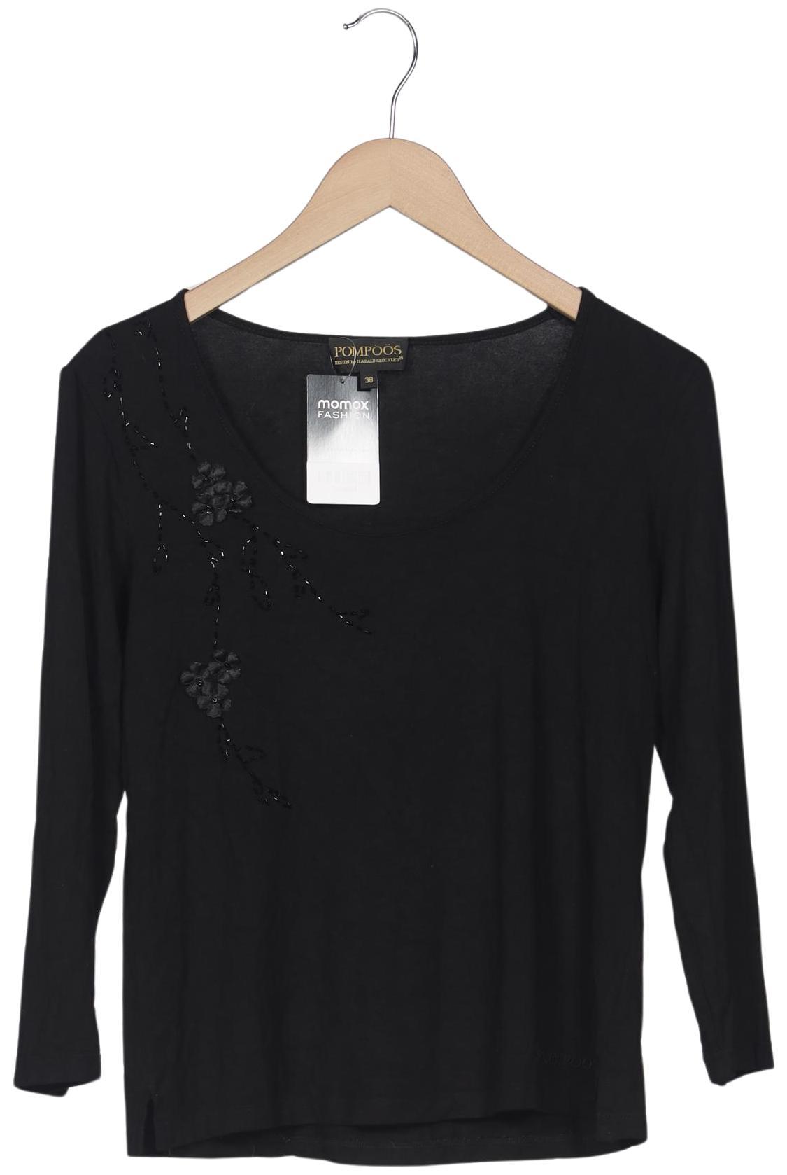 

Pompöös Damen Langarmshirt, schwarz, Gr. 38