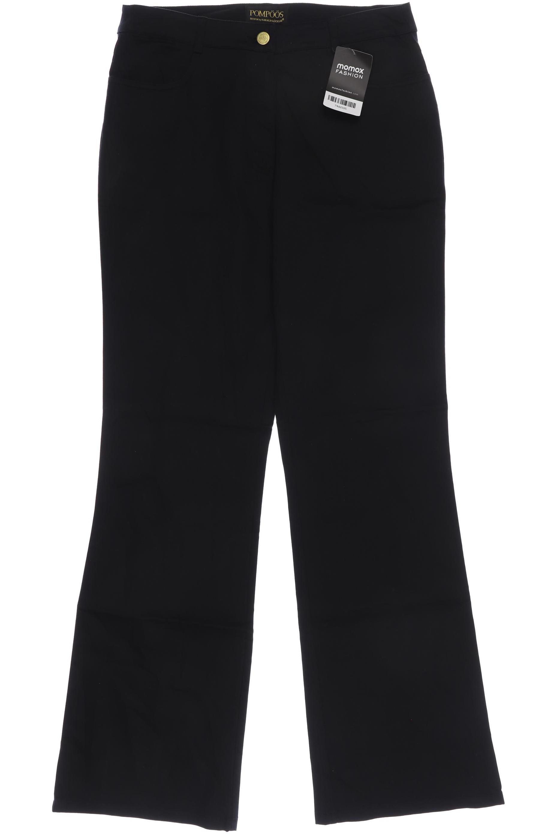 

Pompoos Damen Stoffhose, schwarz
