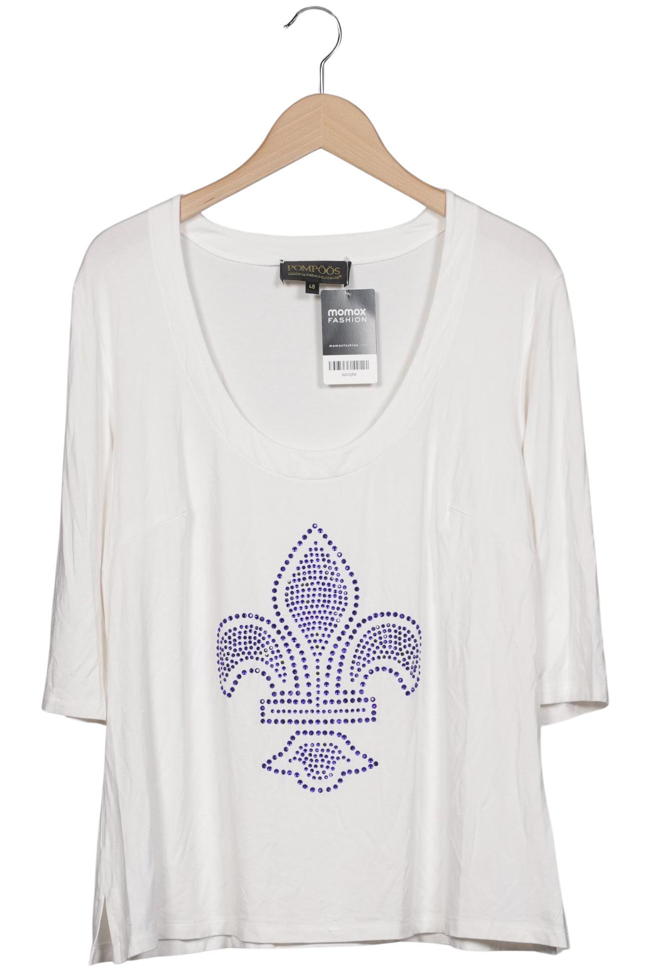 

Pompöös Damen Langarmshirt, weiß, Gr. 48