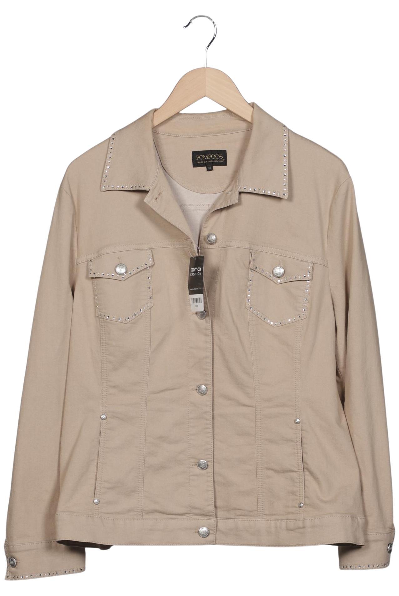 

Pompoos Damen Jacke, beige, Gr. 48
