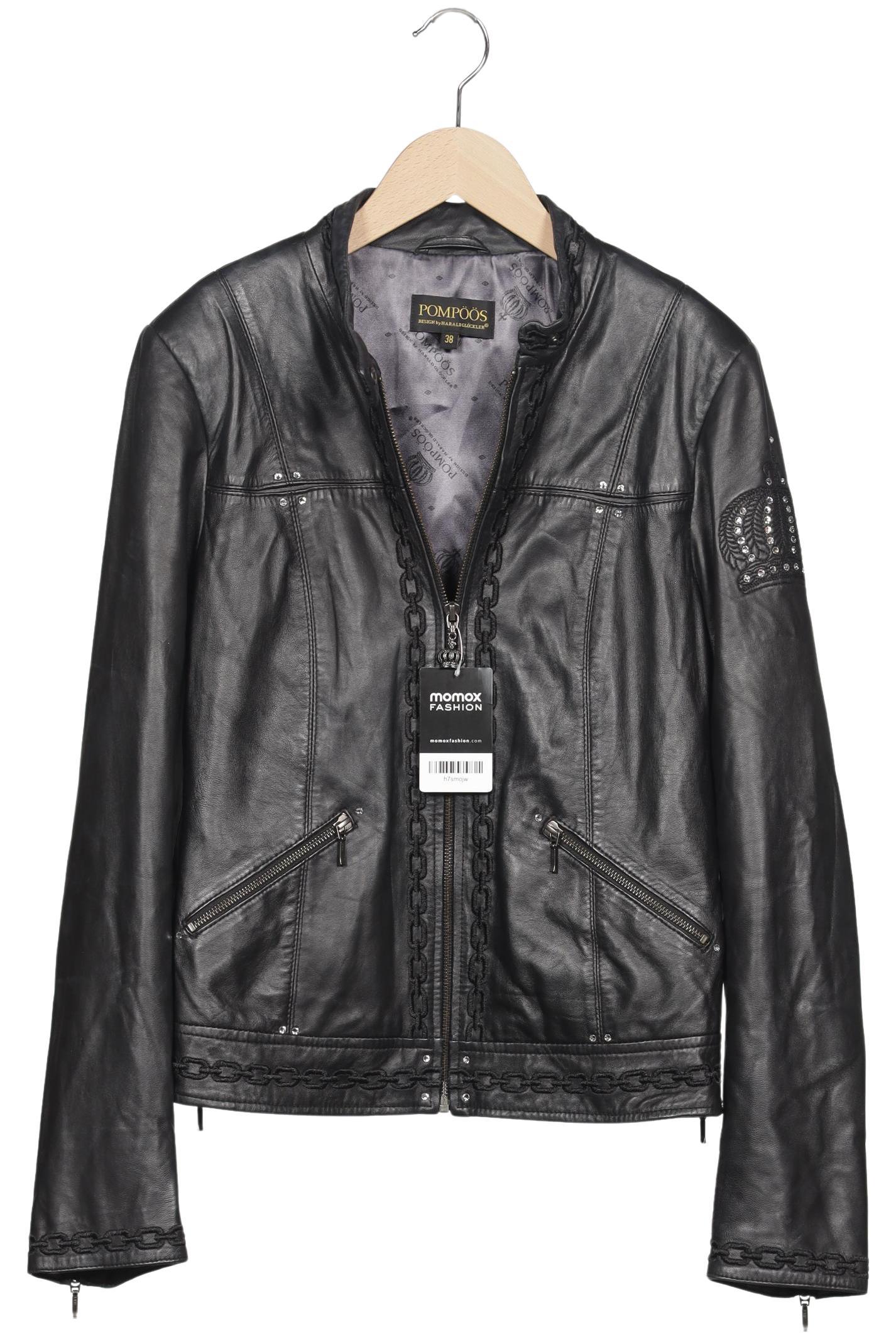 

Pompoos Damen Jacke, schwarz, Gr. 38