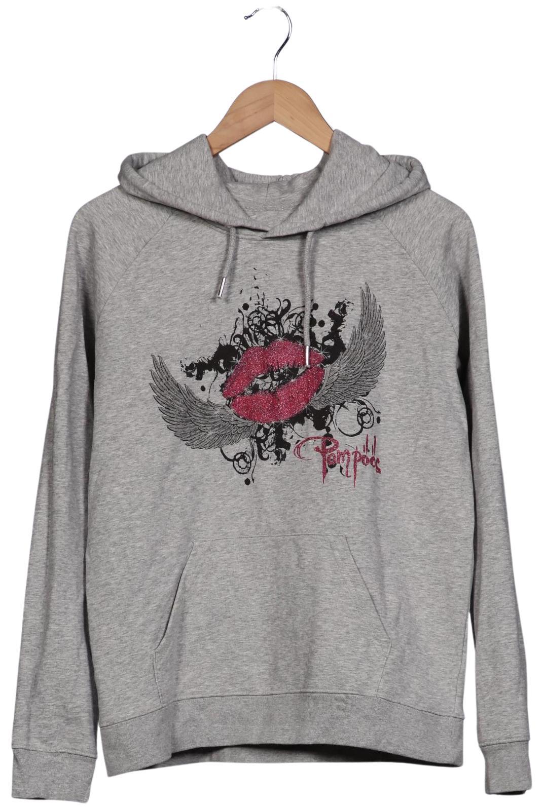 

Pompoos Damen Kapuzenpullover, grau, Gr. 42