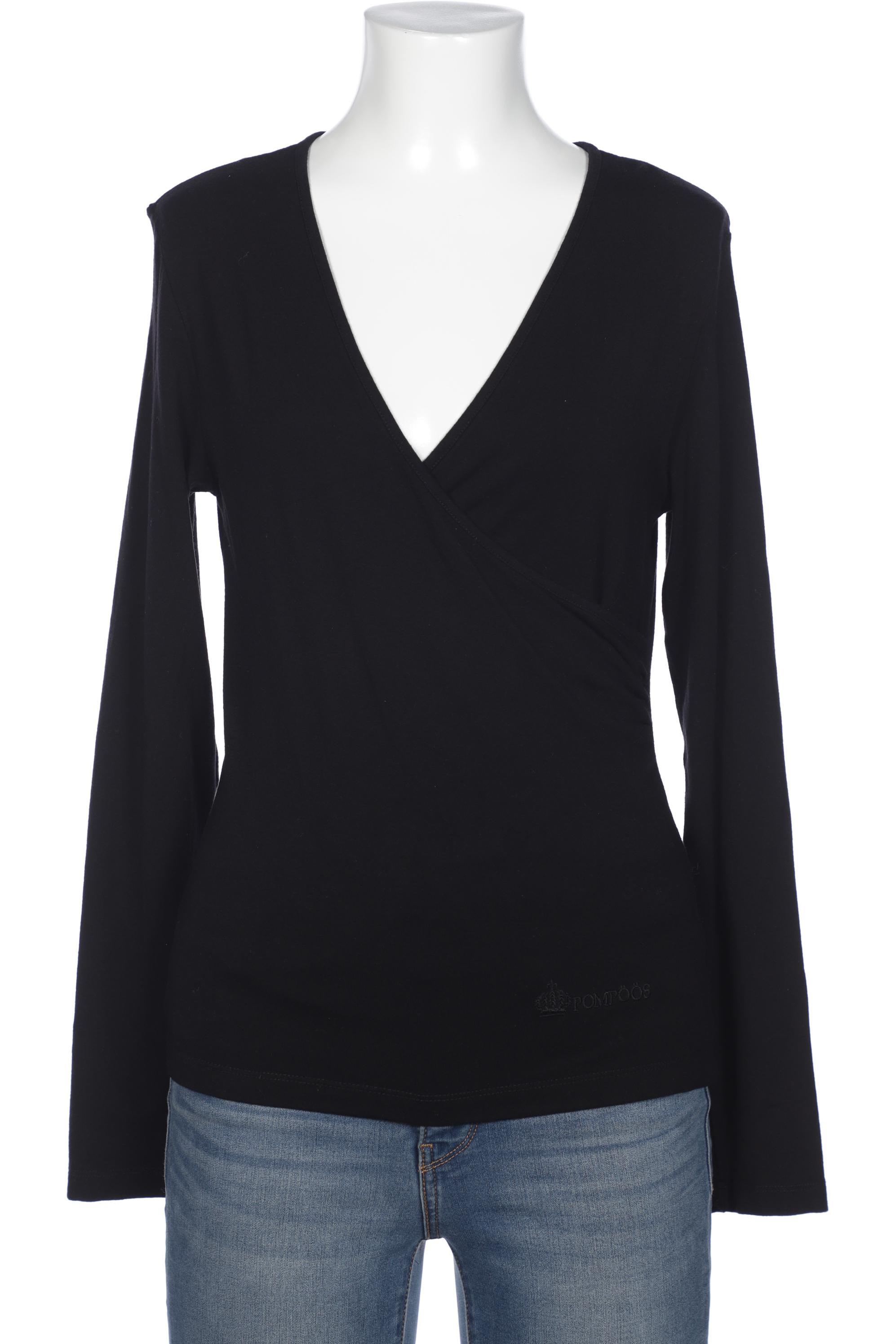 

Pompoos Damen Langarmshirt, schwarz, Gr. 36