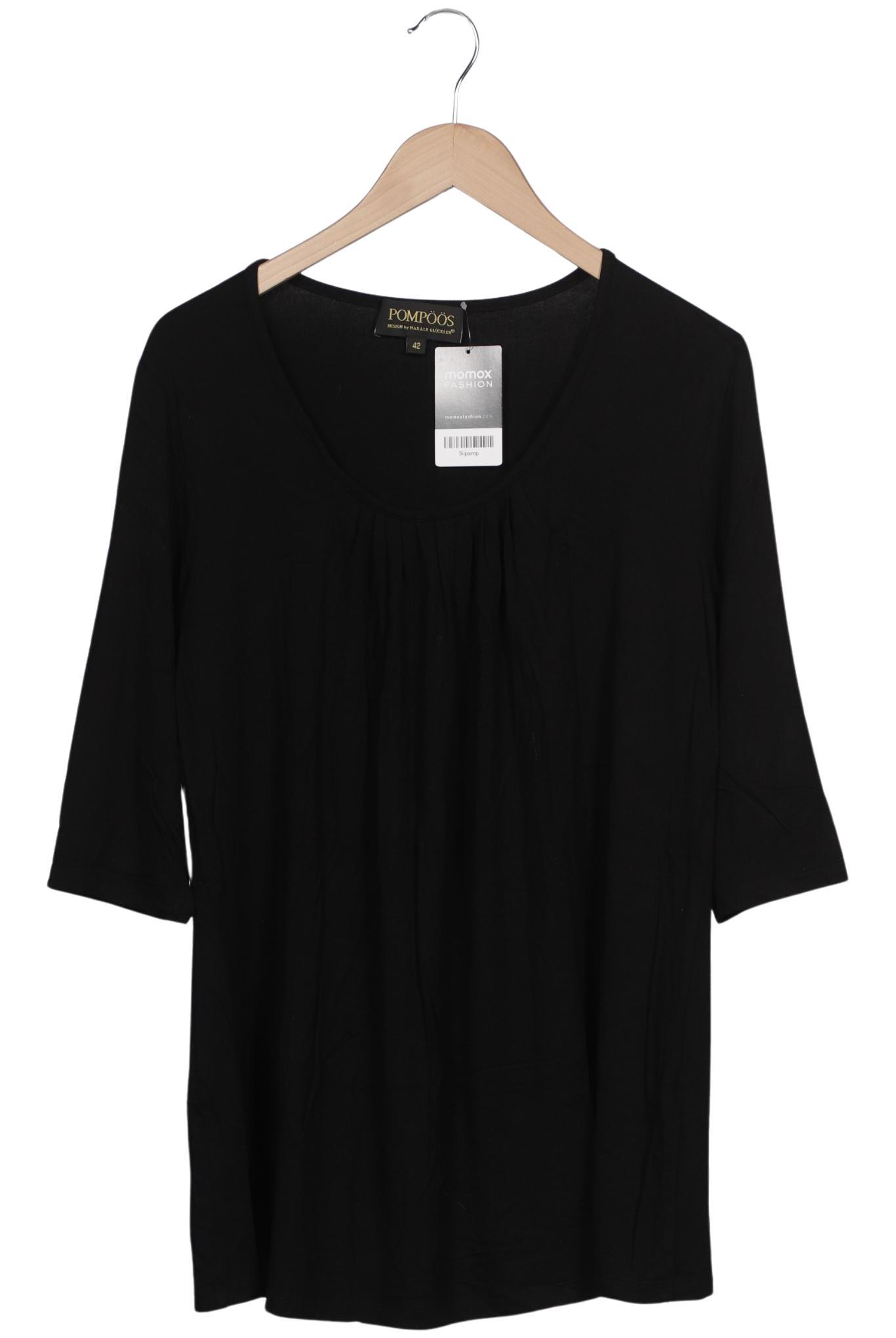 

Pompoos Damen Langarmshirt, schwarz, Gr. 42