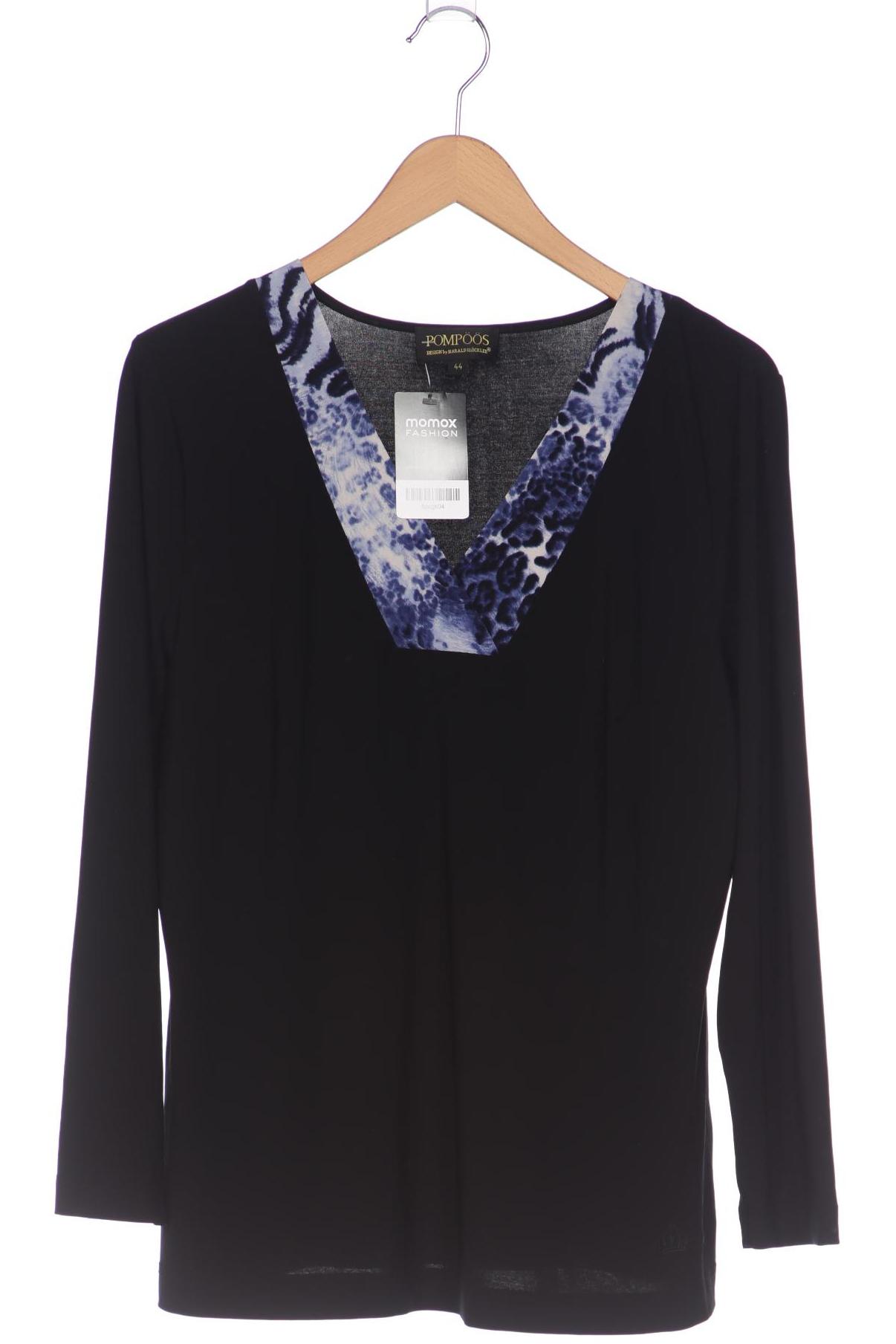 

Pompoos Damen Langarmshirt, schwarz, Gr. 44